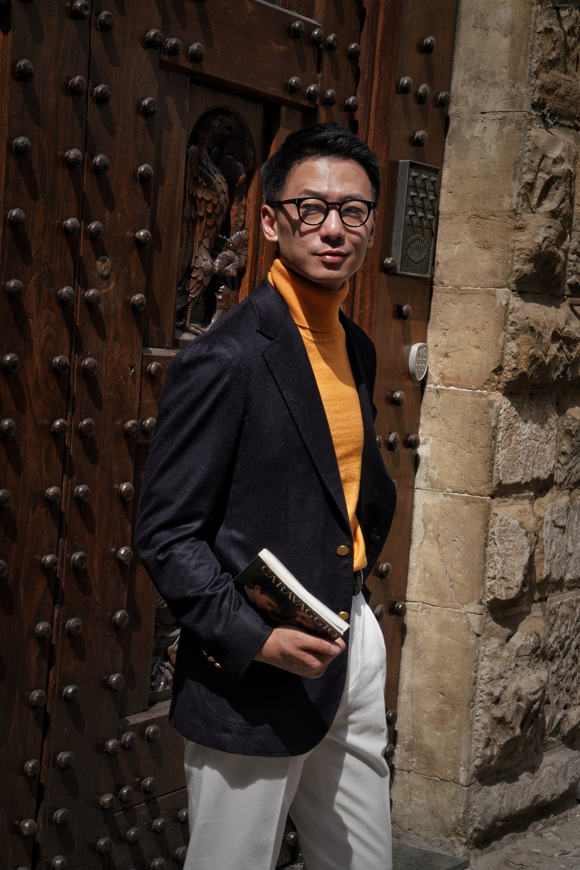 MTO Navy Silk Cashmere Blending Blazer #16