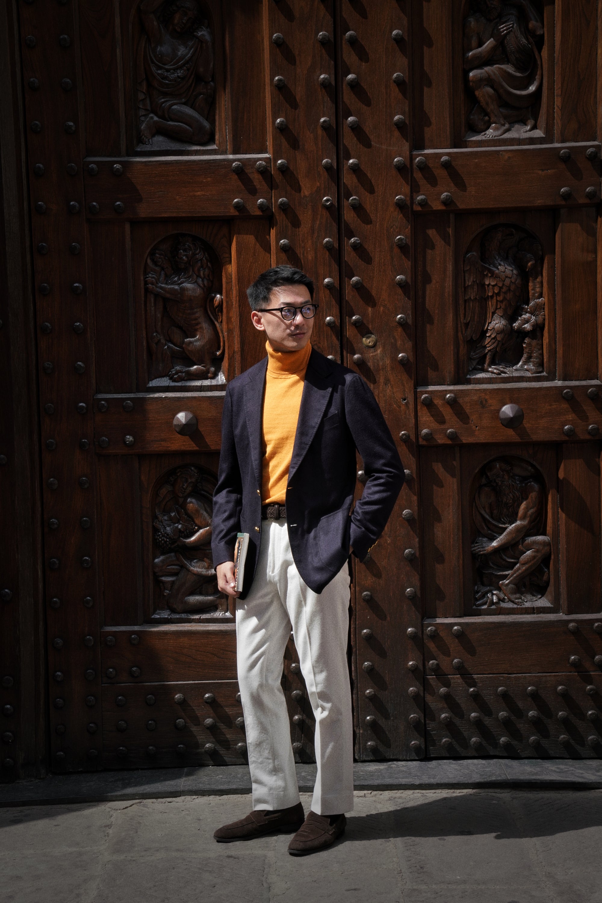 MTO Navy Silk Cashmere Blending Blazer #16