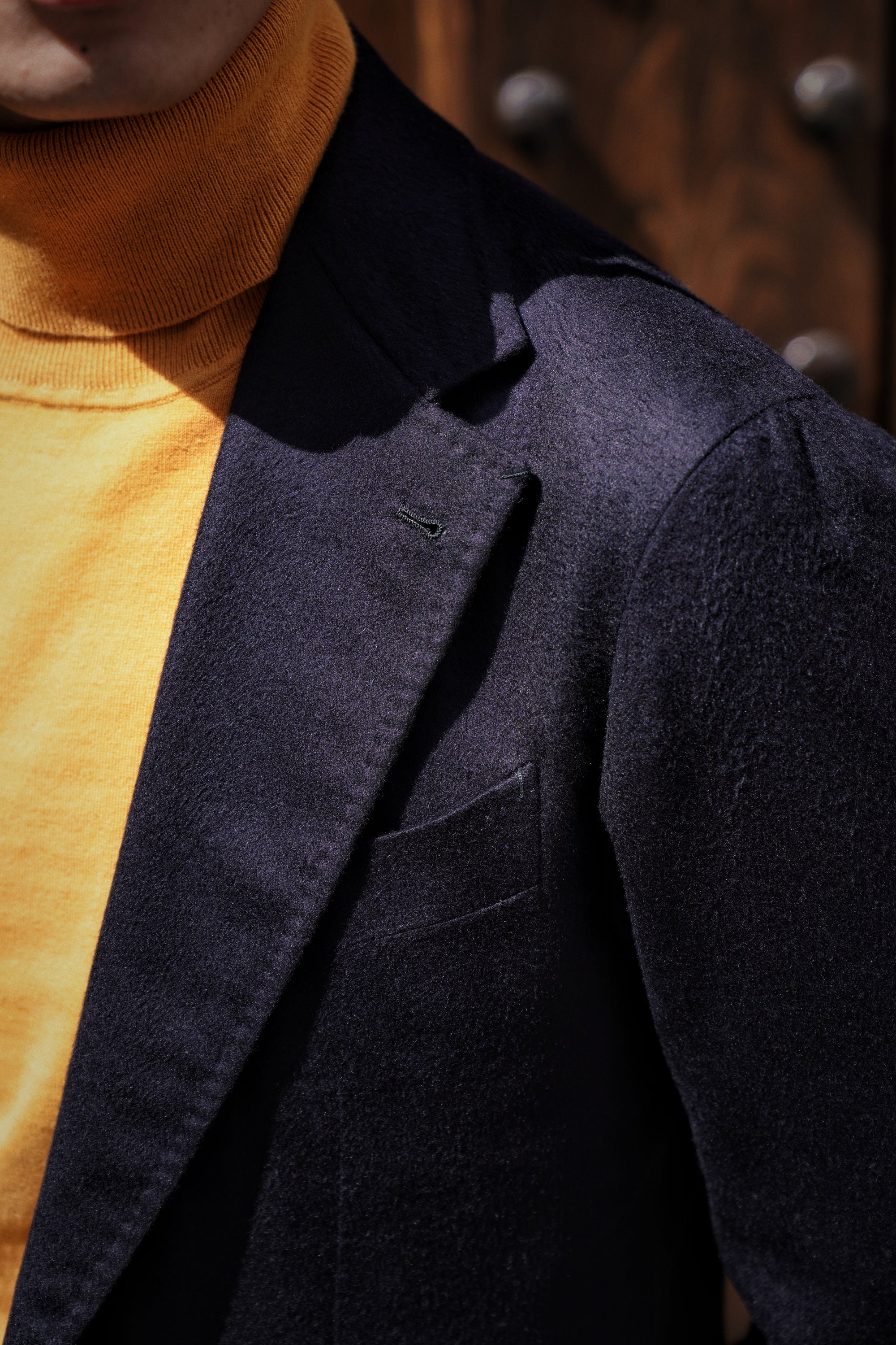MTO Navy Silk Cashmere Blending Blazer #16
