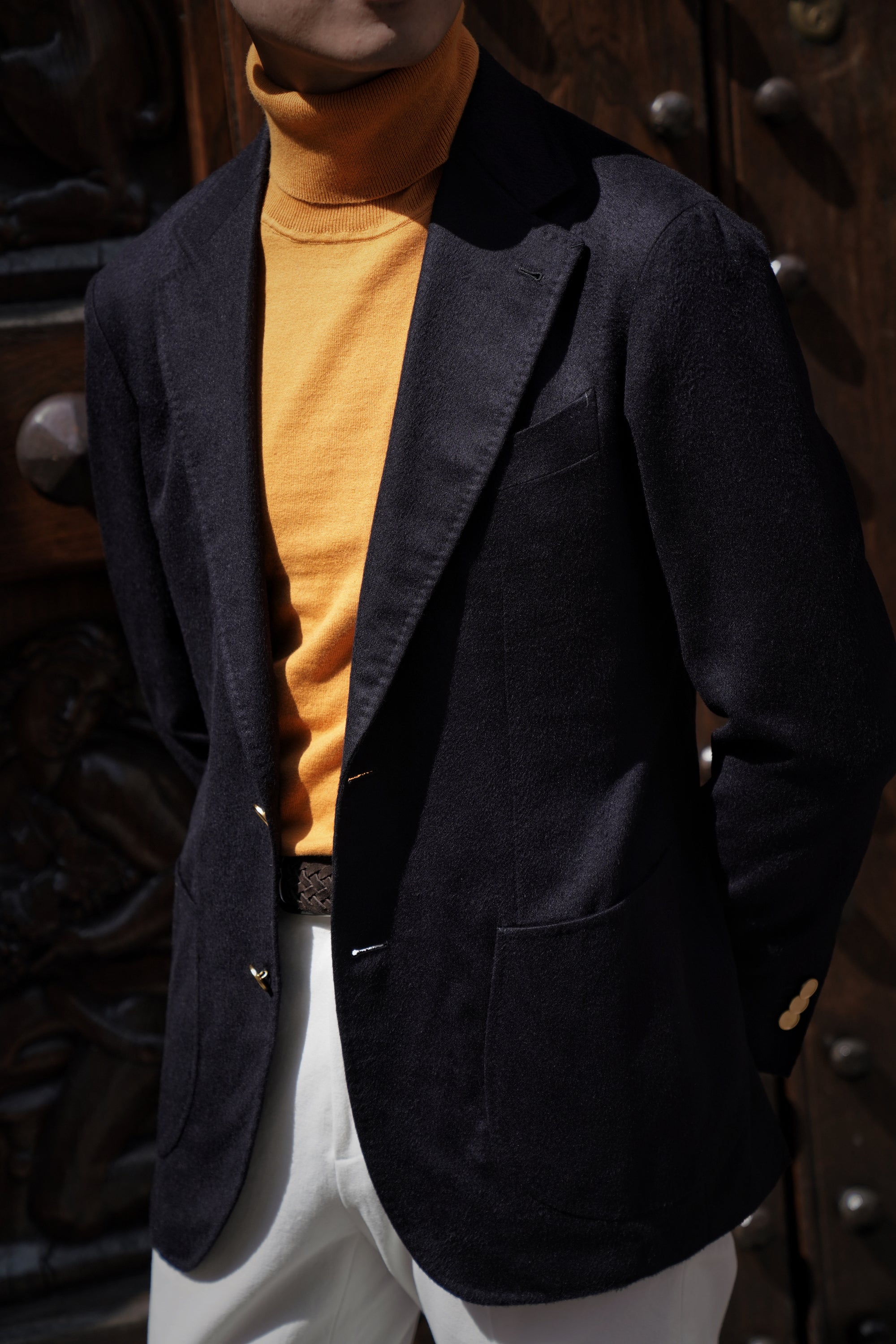 MTO Navy Silk Cashmere Blending Blazer #16