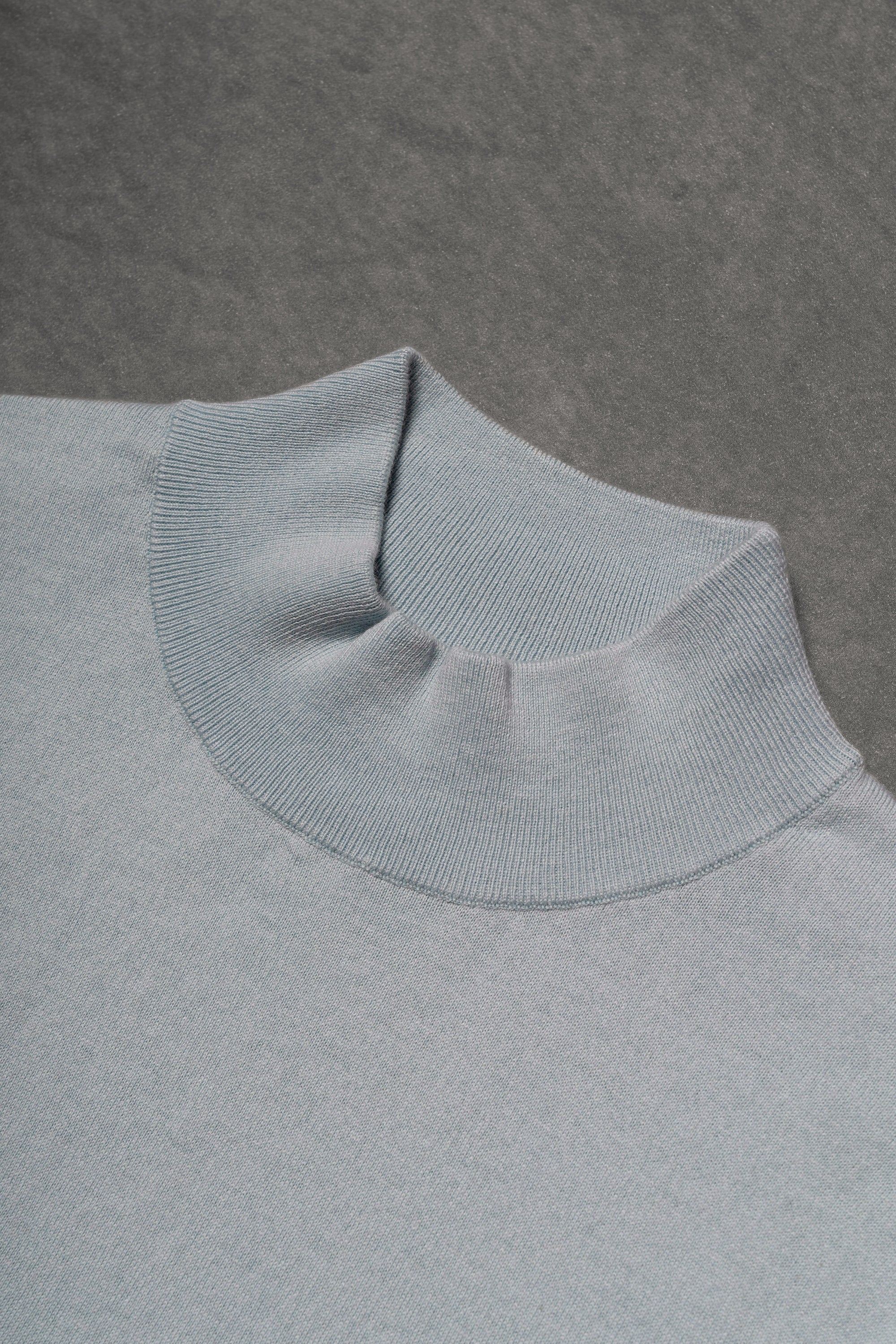 Sky Blue Mock Neck Jumper