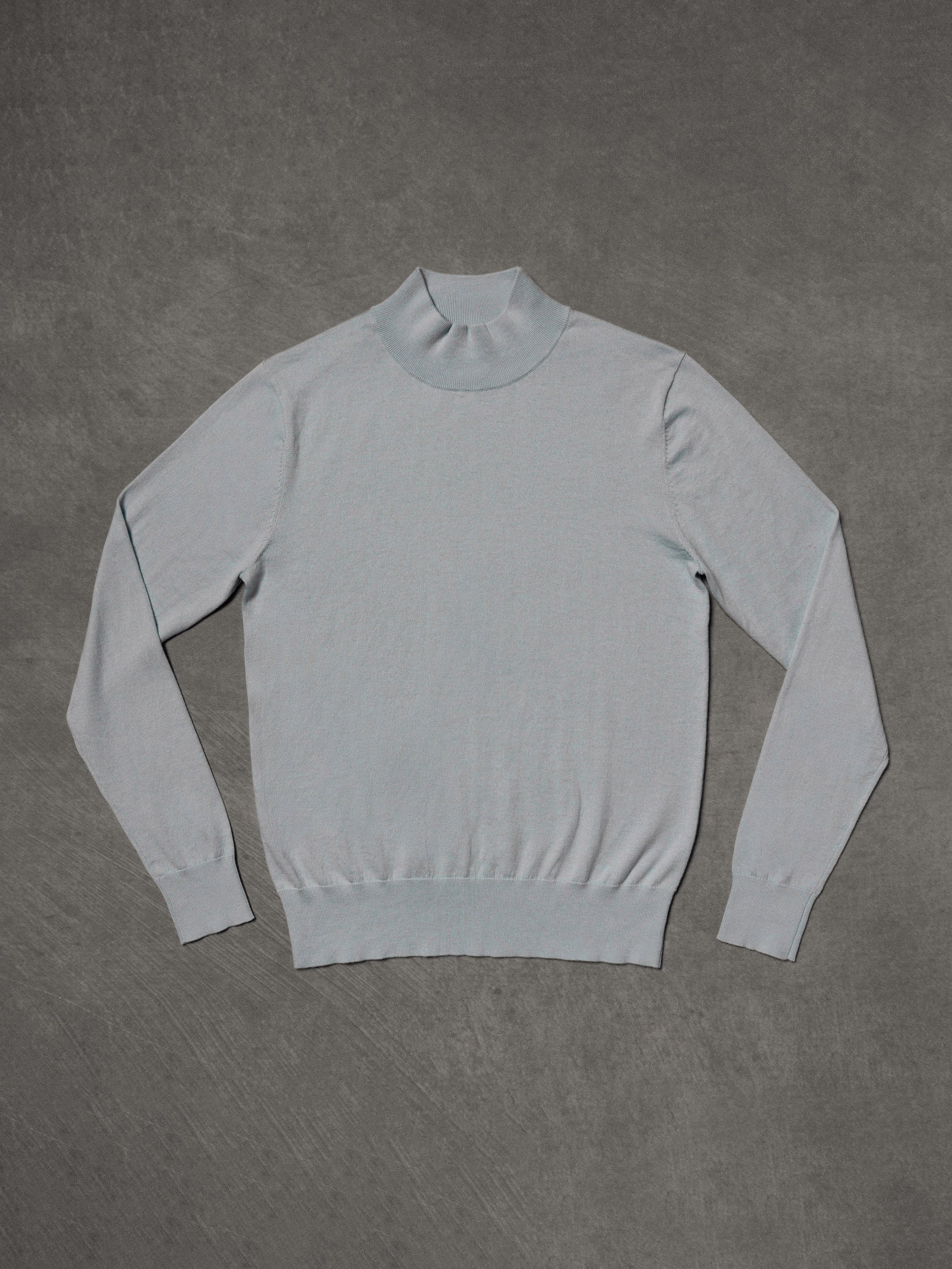 Sky Blue Mock Neck Jumper