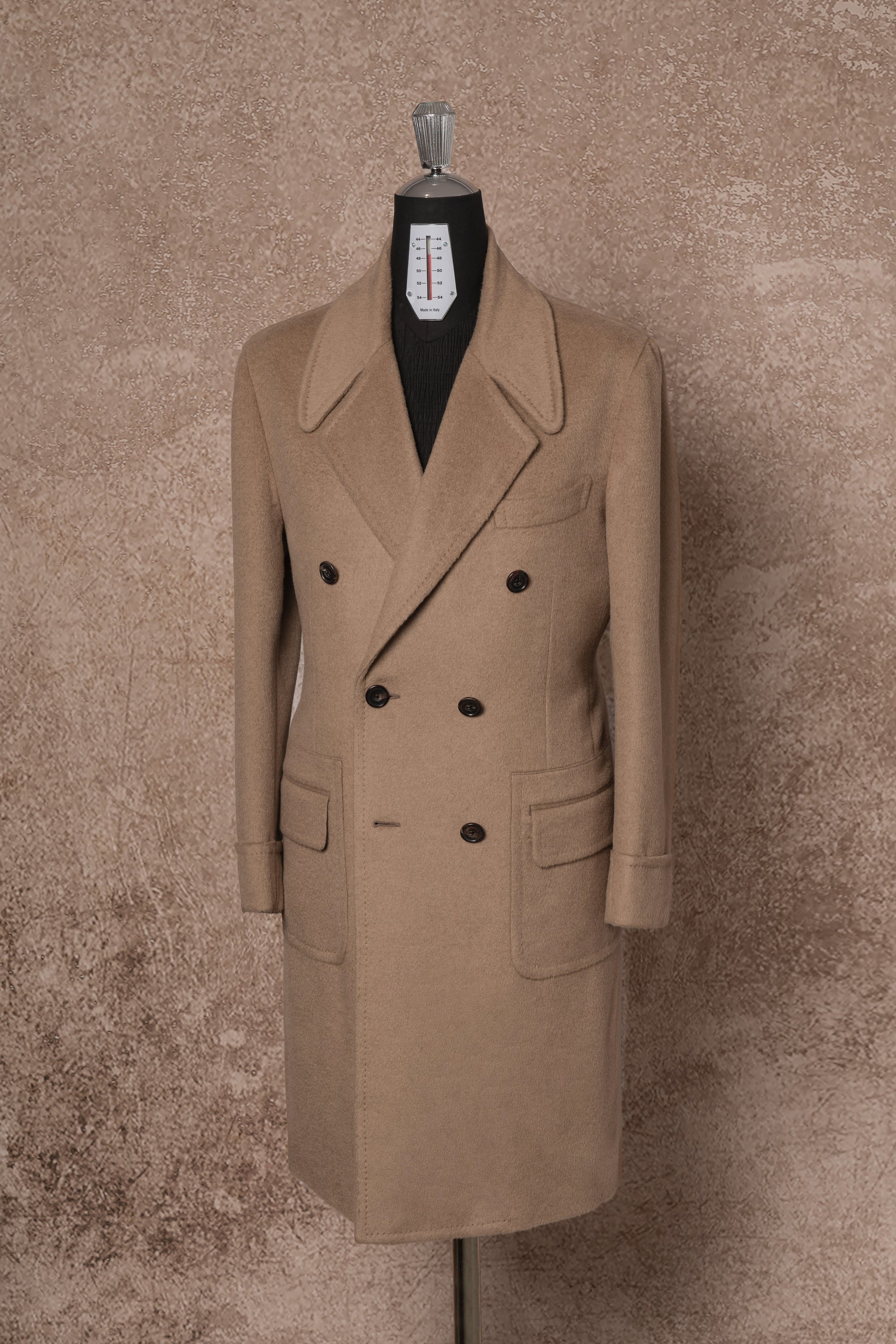 Light Brown Camel Hair Polo Coat