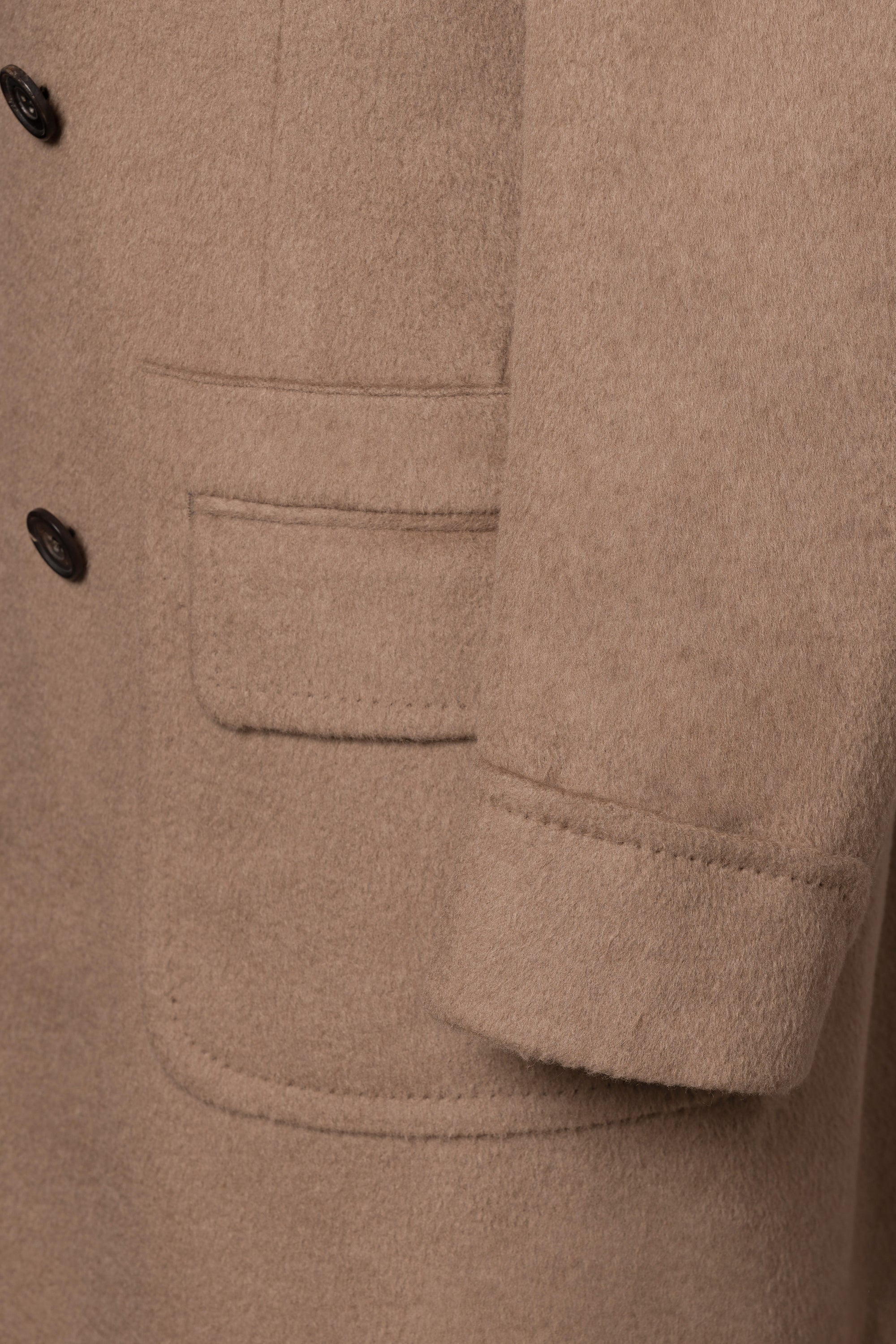 Light Brown Camel Hair Polo Coat