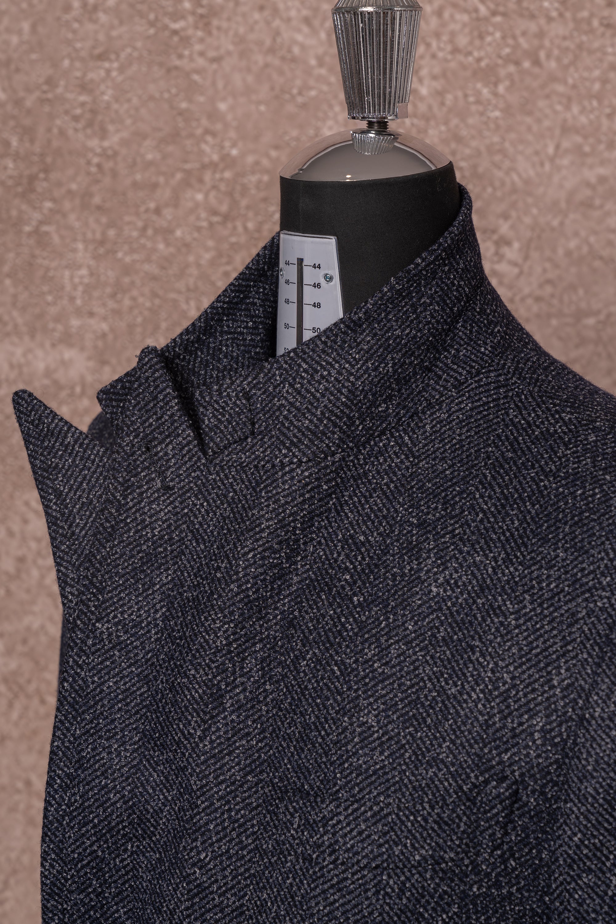 Navy Wool Blending Polo Coat