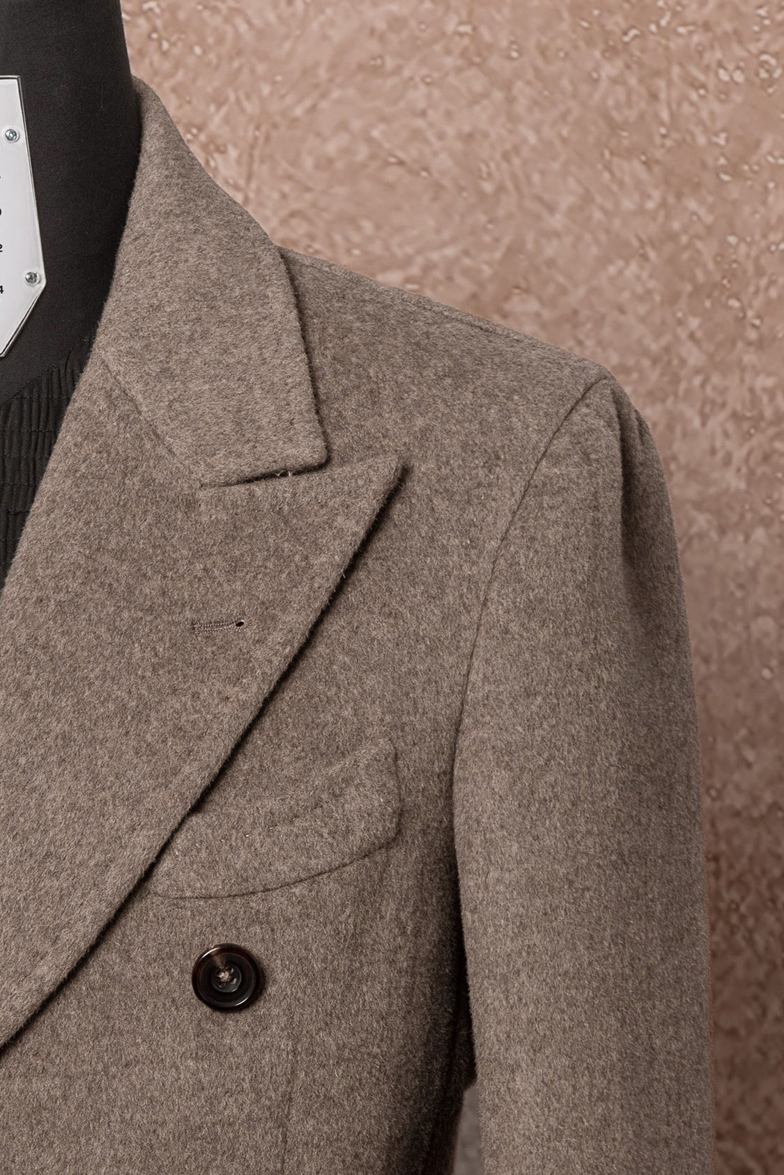 Taupe Wool Polo Coat