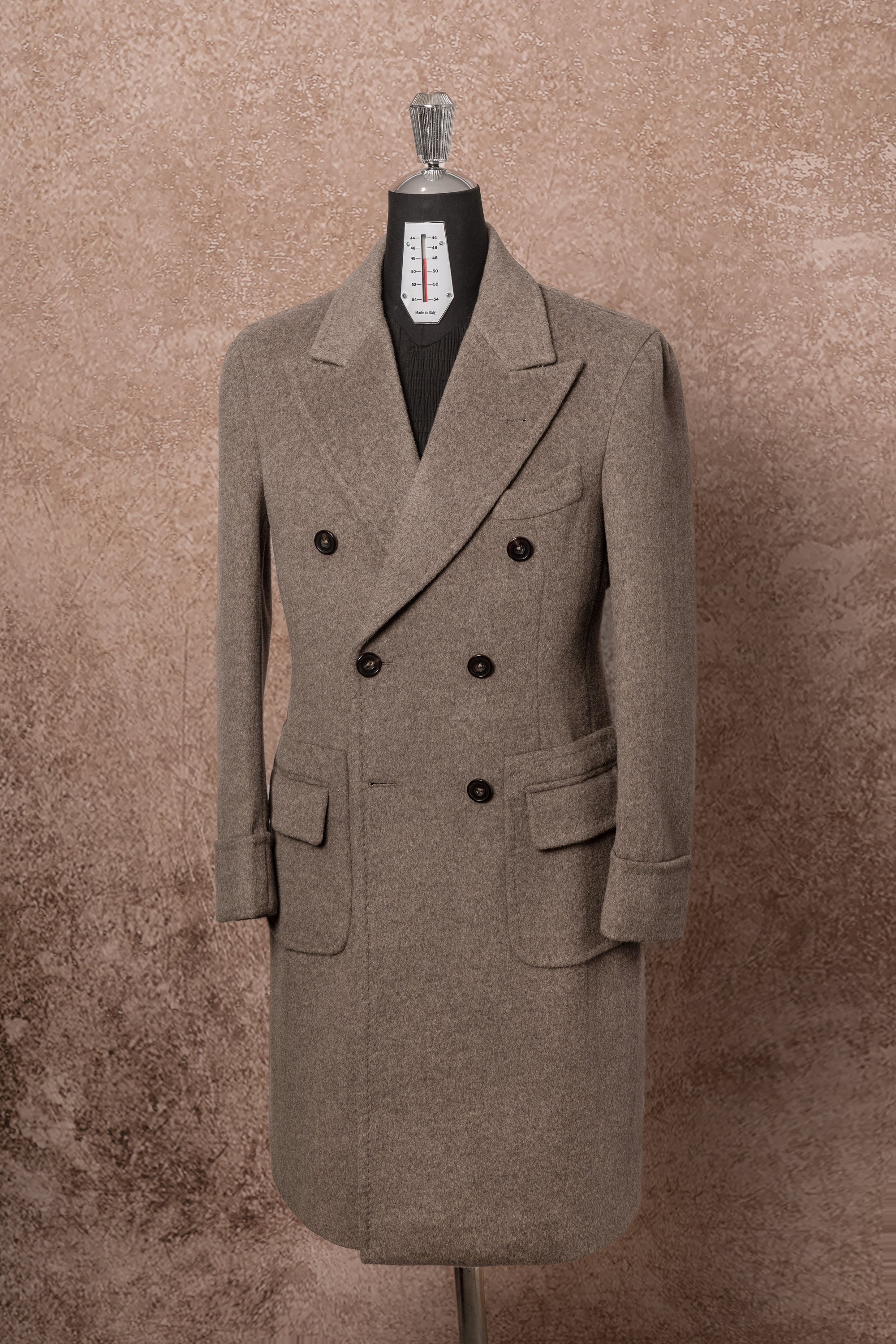Taupe Wool Polo Coat