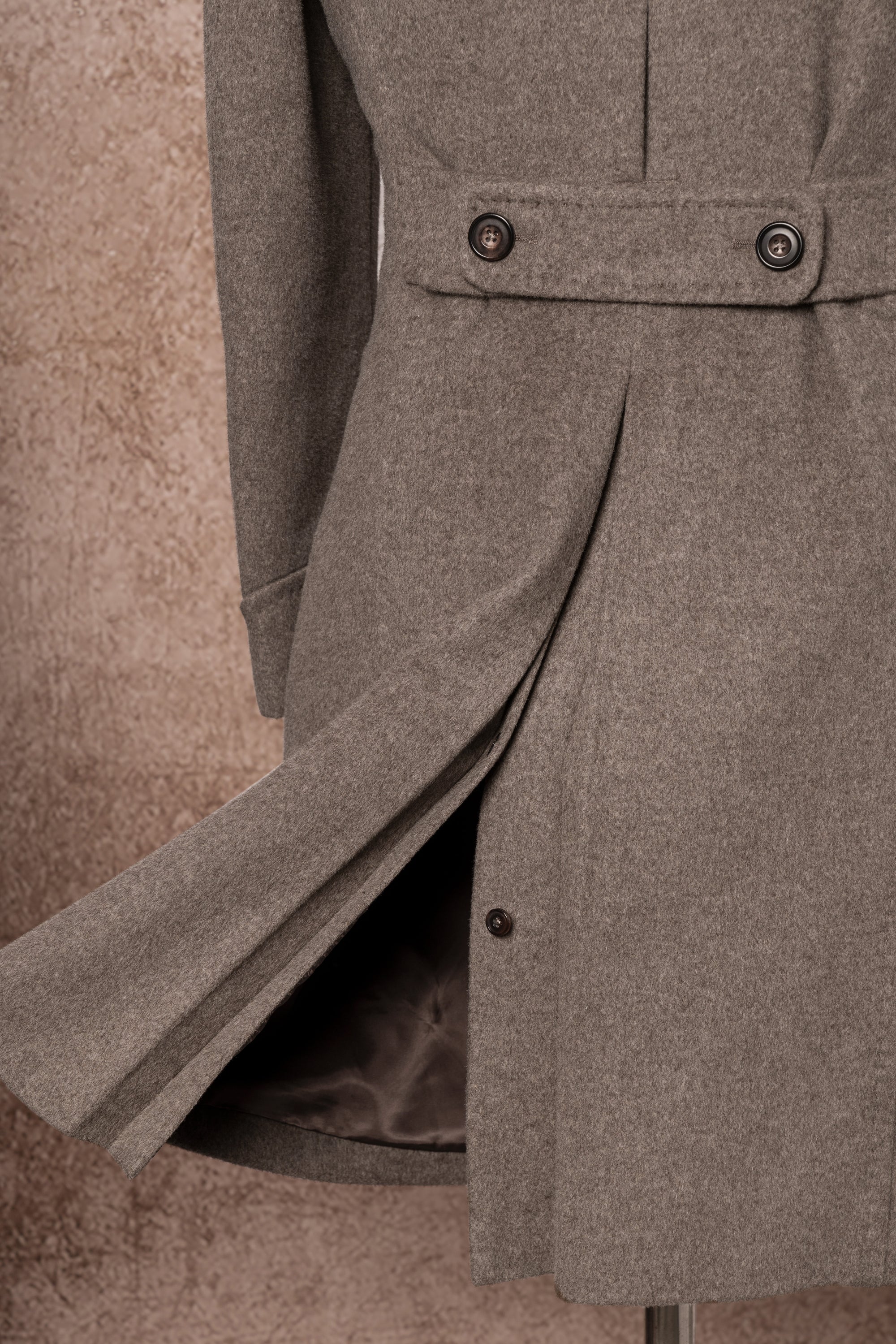 Taupe Wool Polo Coat