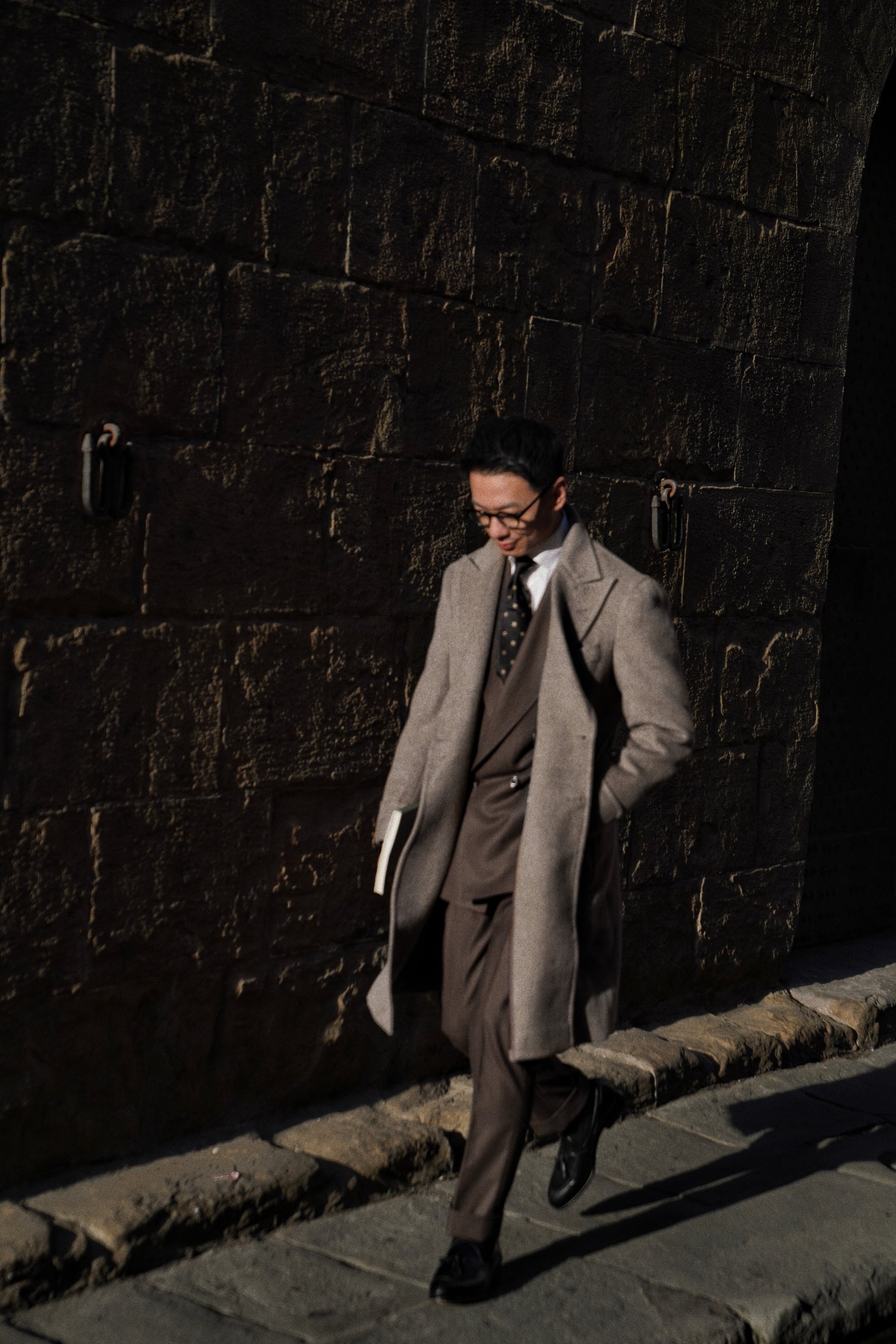 Taupe Wool Polo Coat