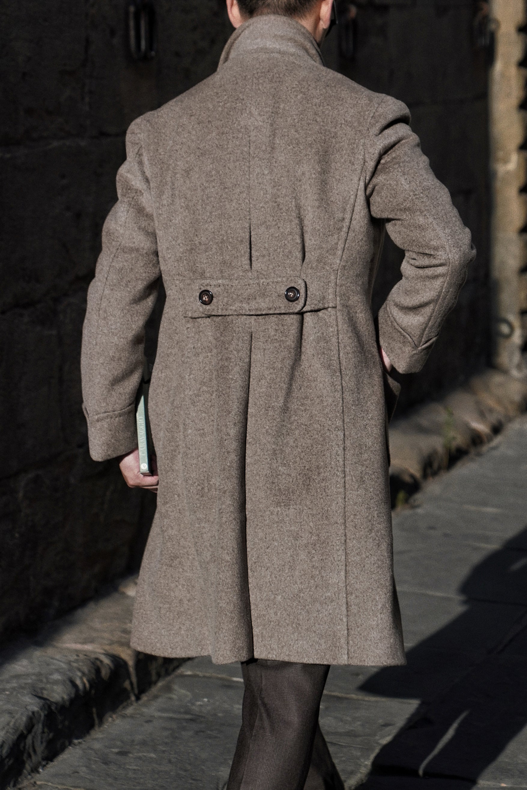 Taupe Wool Polo Coat