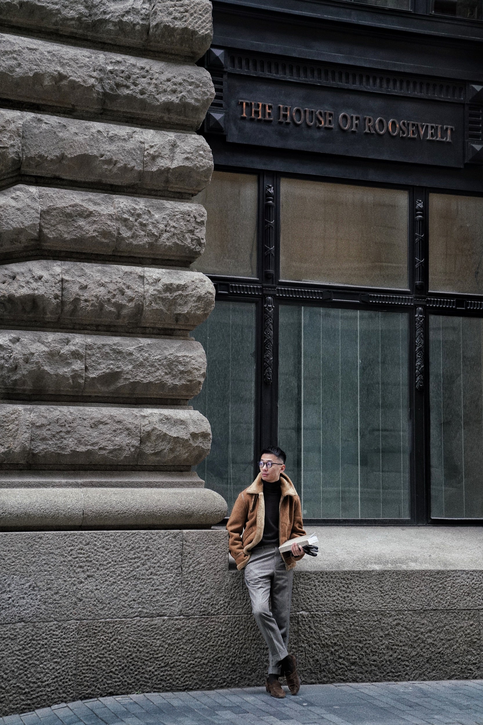 Tobacco Lambskin Shearling B3 Flight Jacket