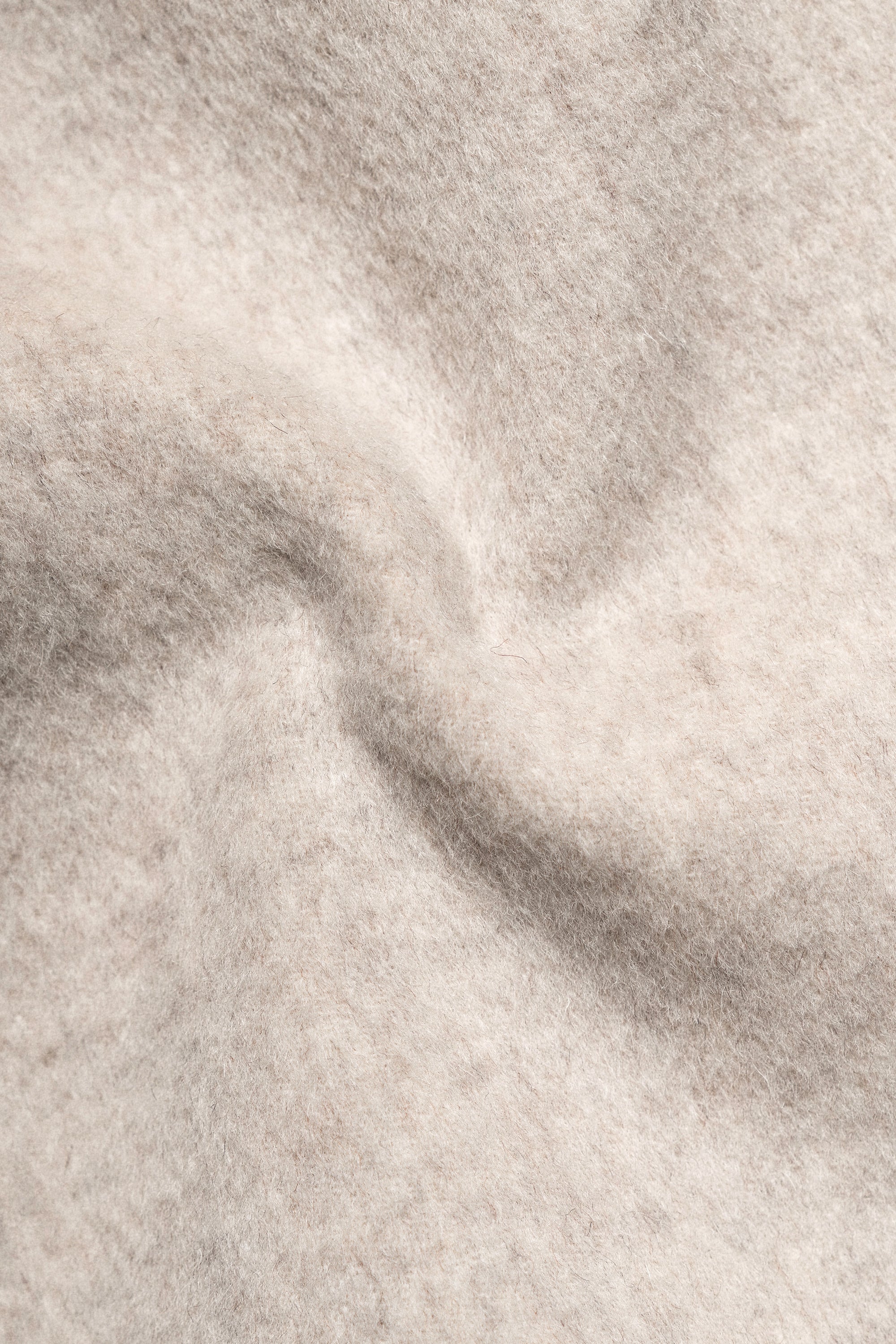 Beige Wool Balmacaan Coat