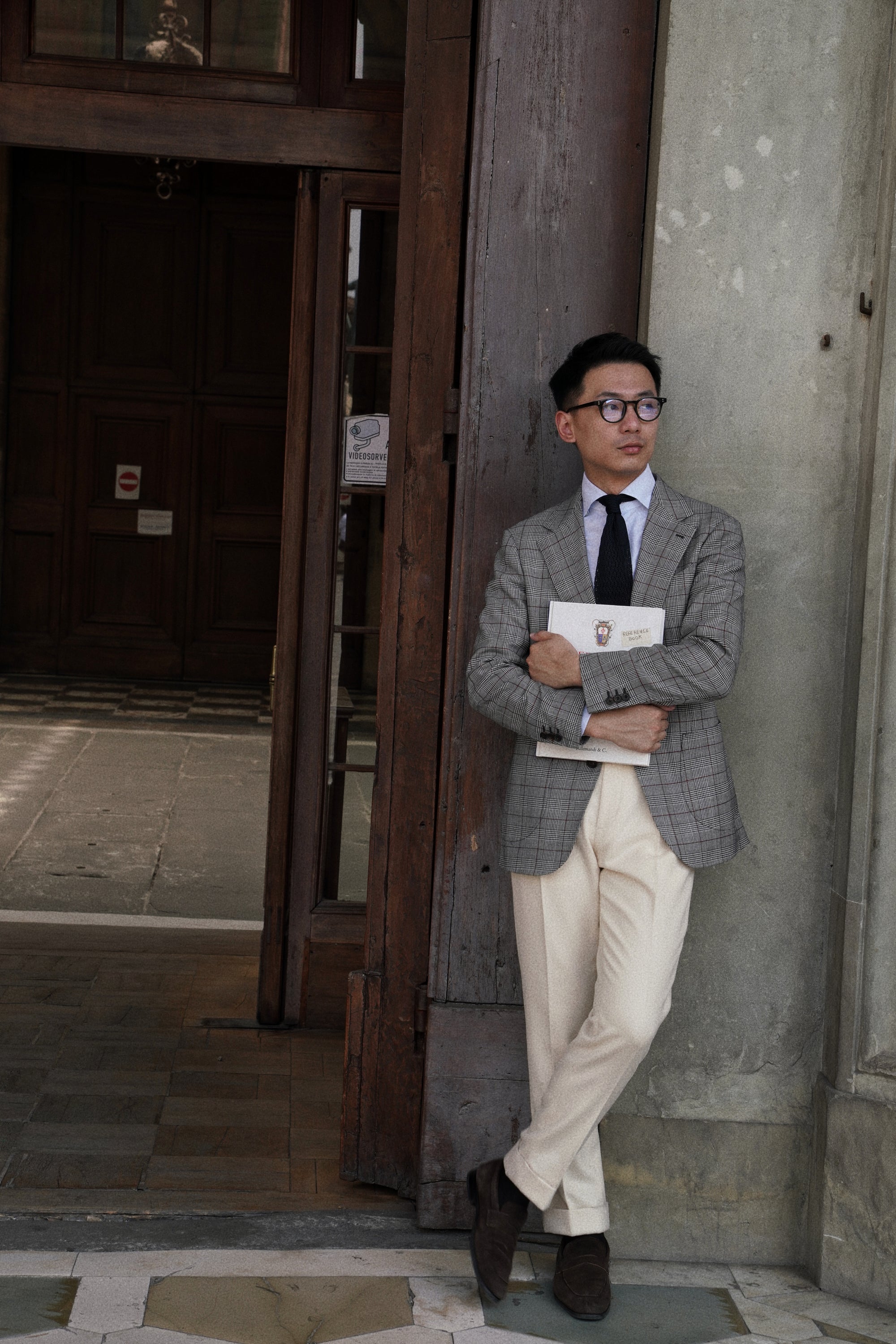 MTO Glen Check Red Overcheck Tweed Jacket #6