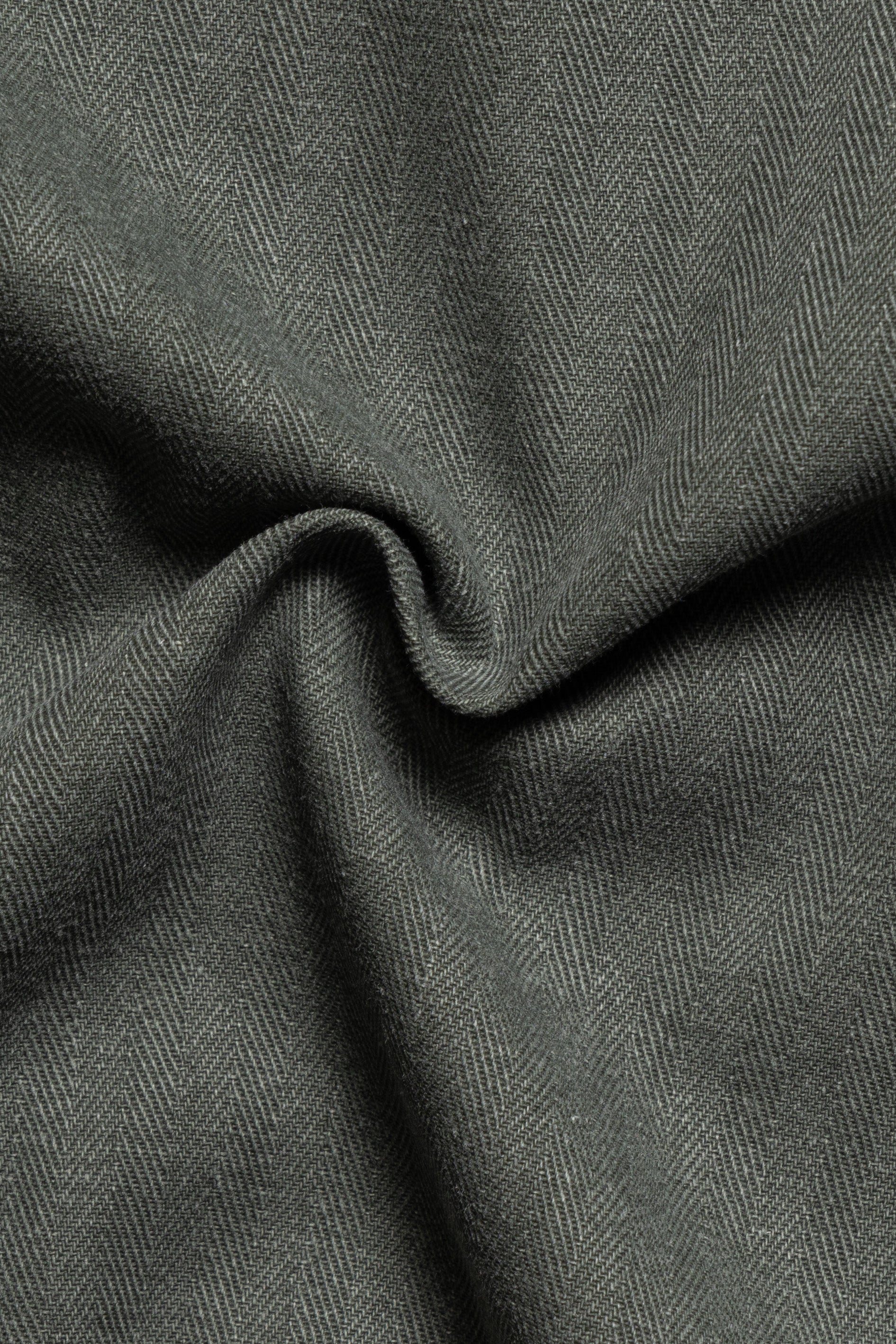 Graphite Green Cotton Balmacaan Raincoat #71