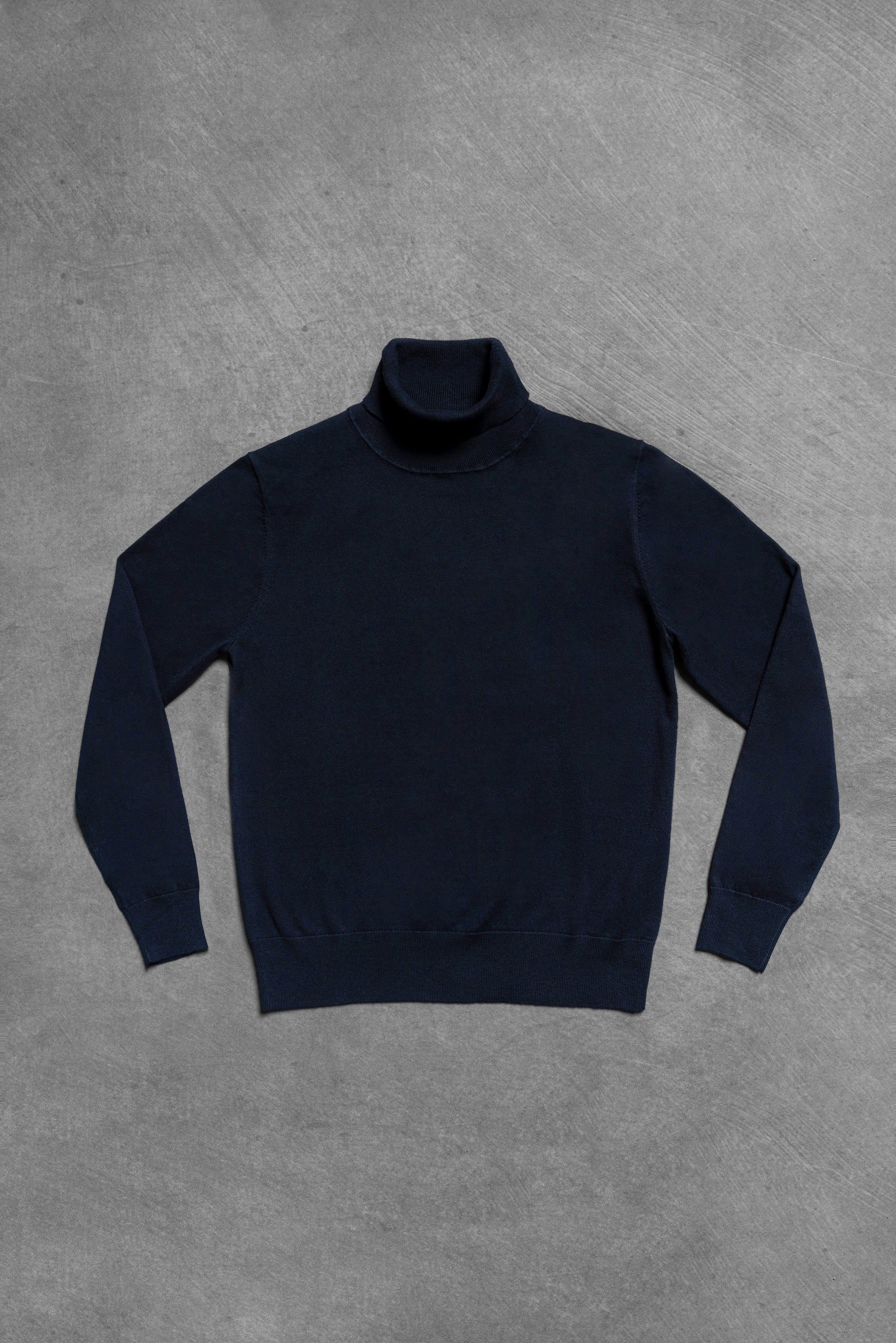Navy Roll Neck Jumper
