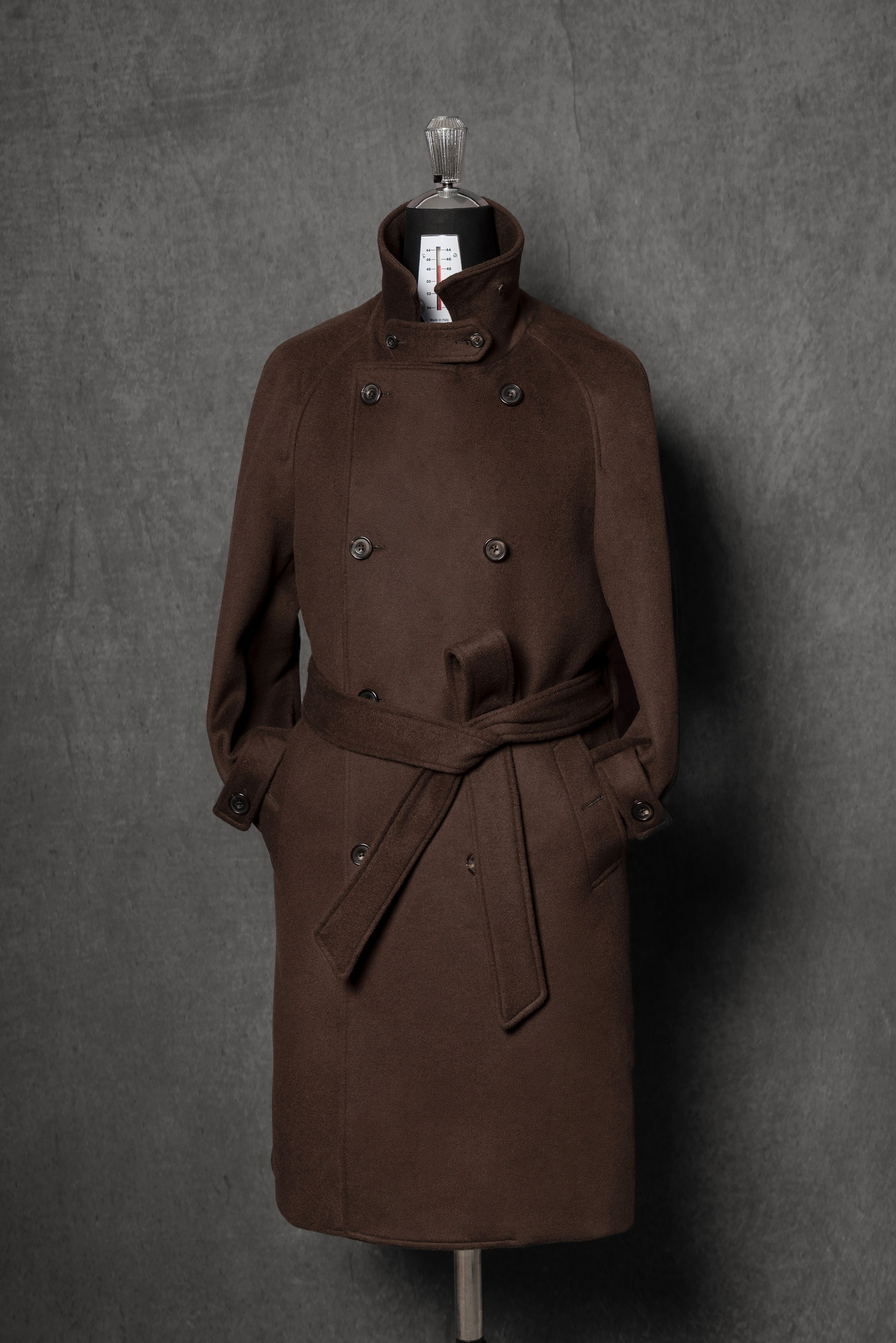 MTO Chocolate Wool Balmacaan Coat