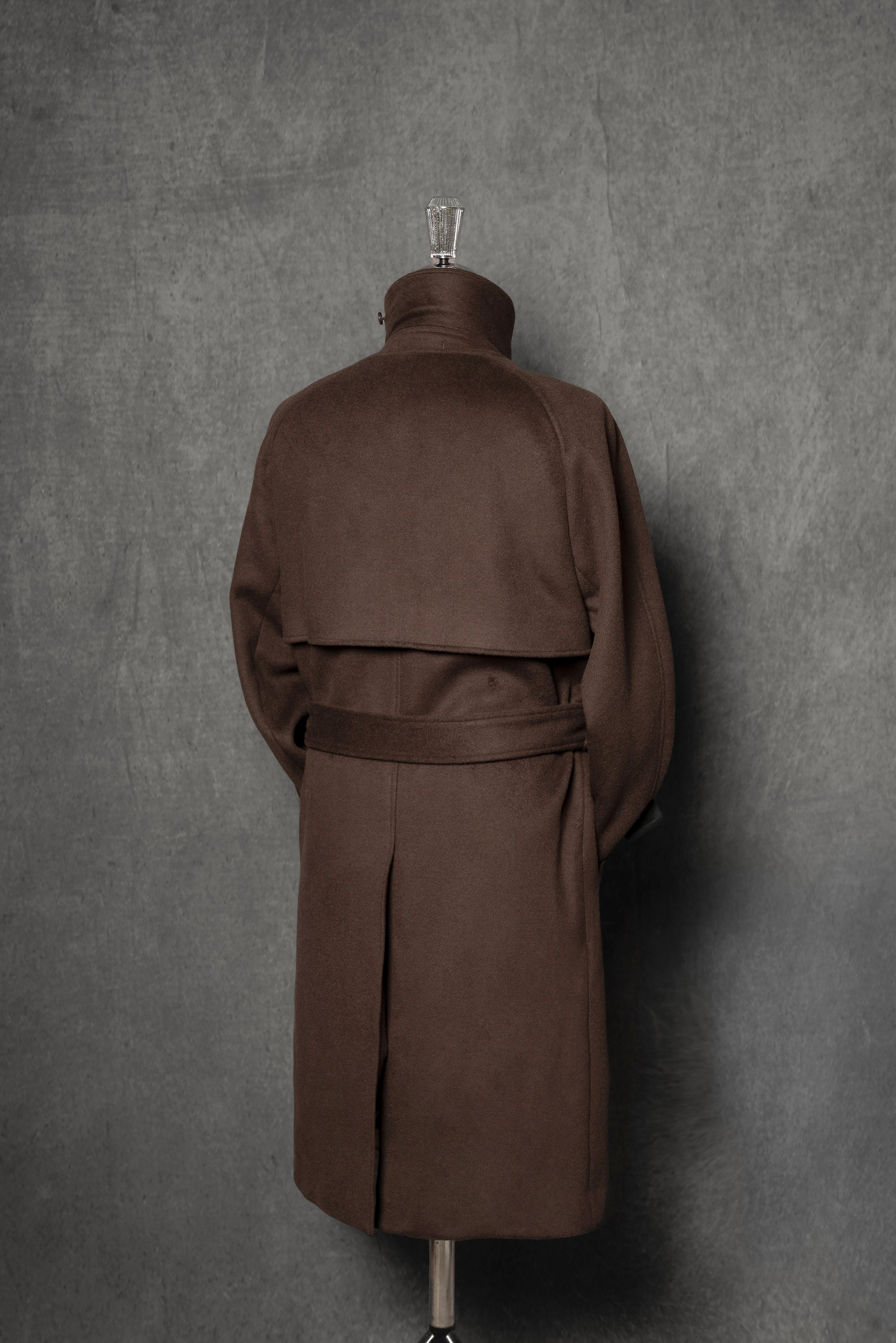 MTO Chocolate Wool Balmacaan Coat