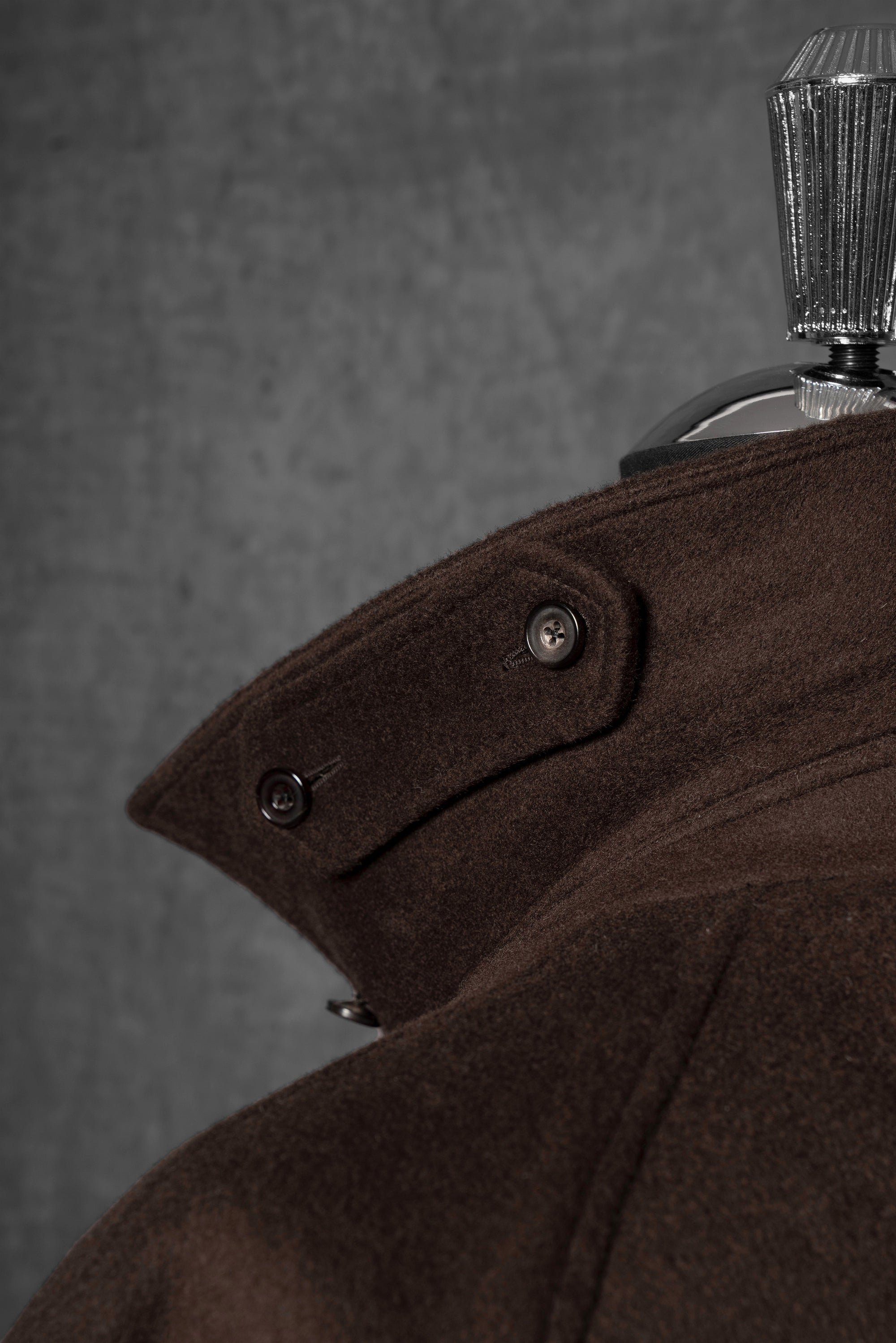 MTO Chocolate Wool Balmacaan Coat