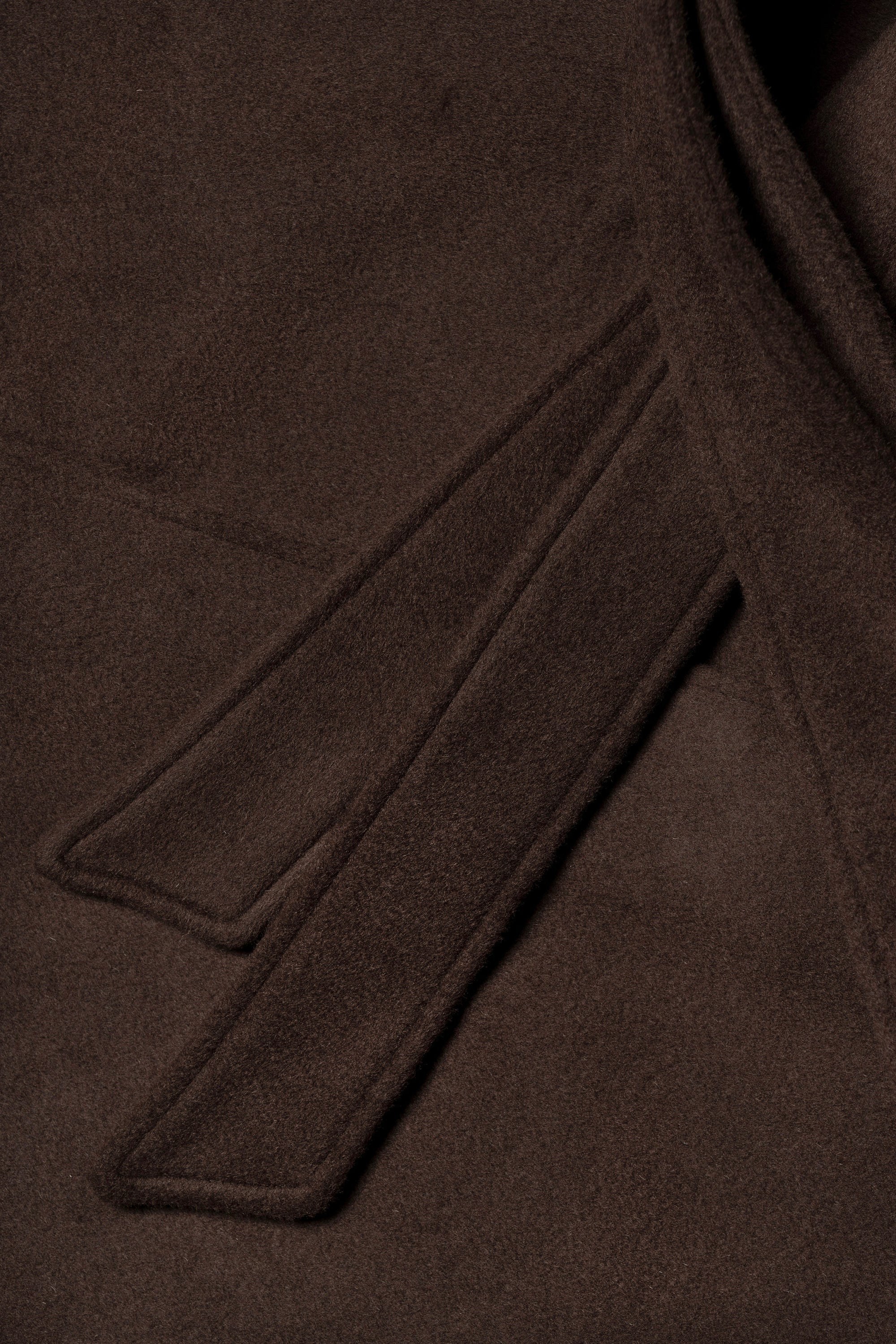 MTO Chocolate Wool Balmacaan Coat