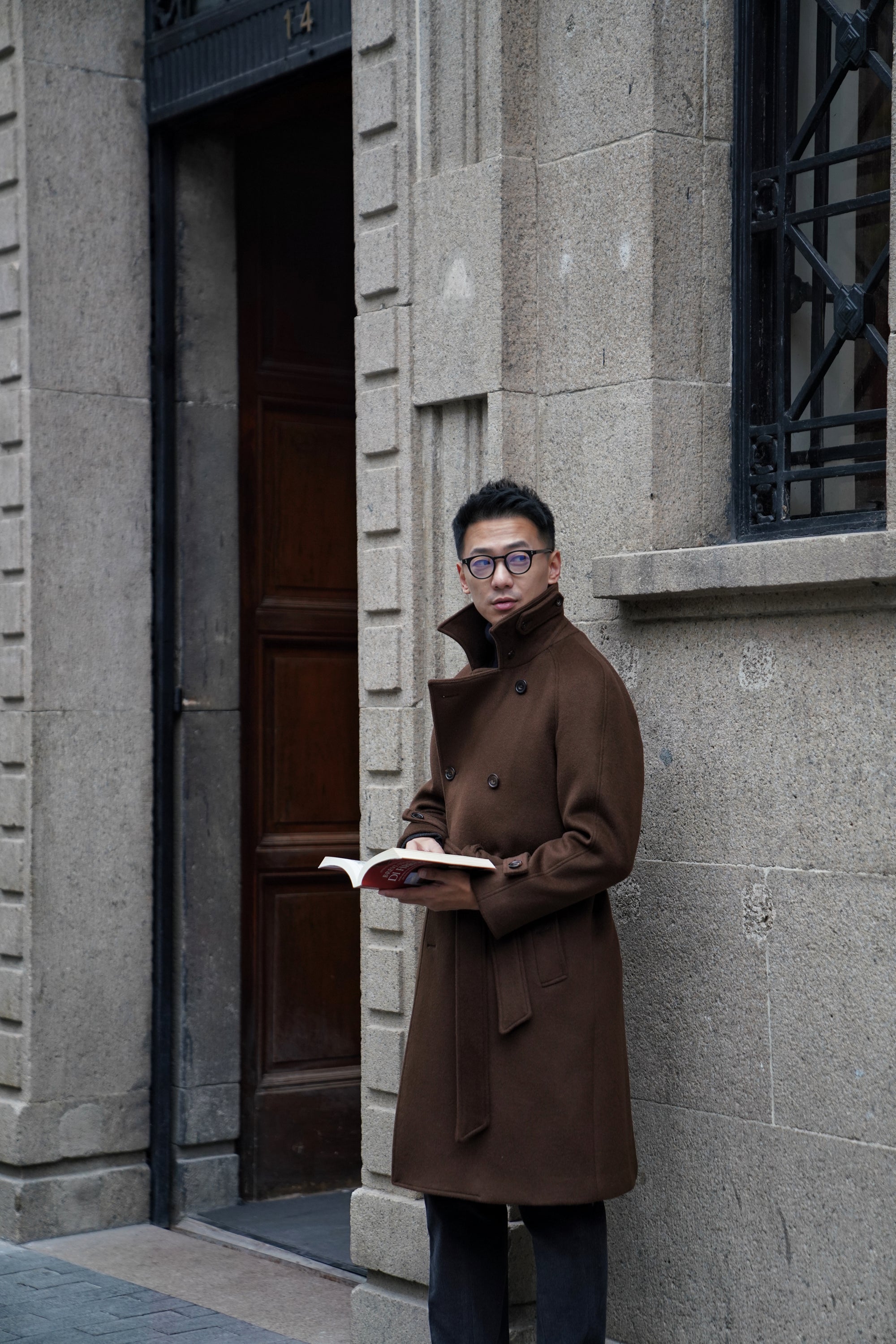 MTO Chocolate Wool Balmacaan Coat