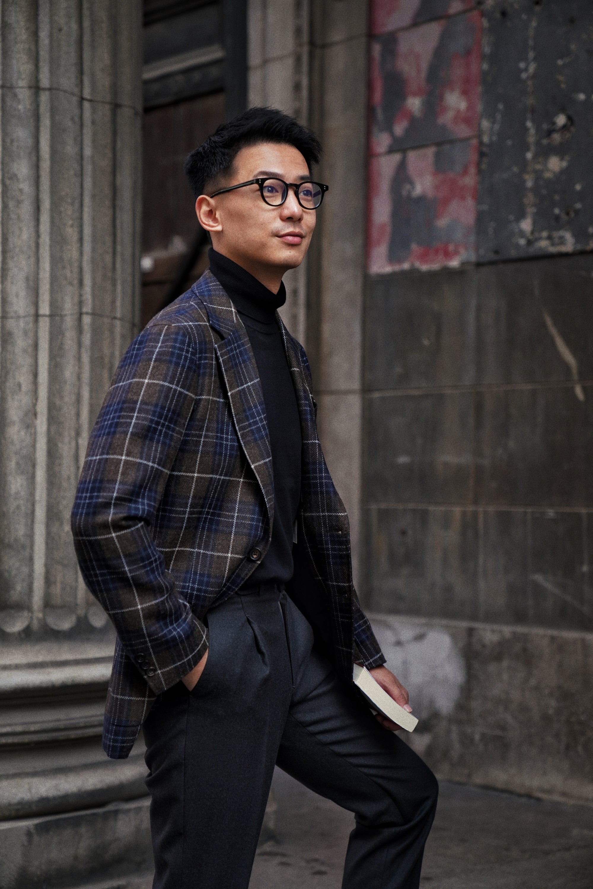 MTO Taupe Plaid Tweed Jacket #34