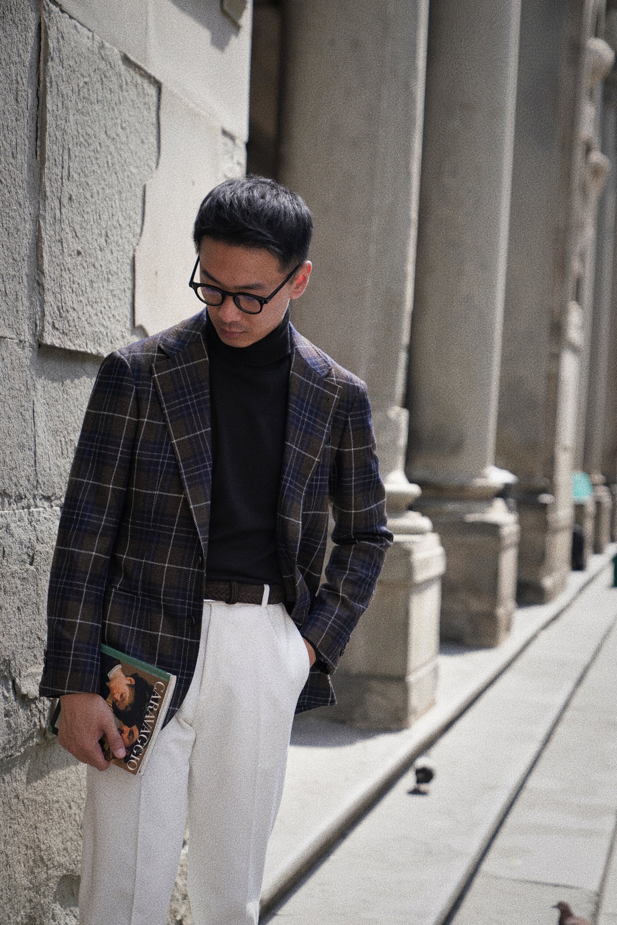 MTO Taupe Plaid Tweed Jacket #34