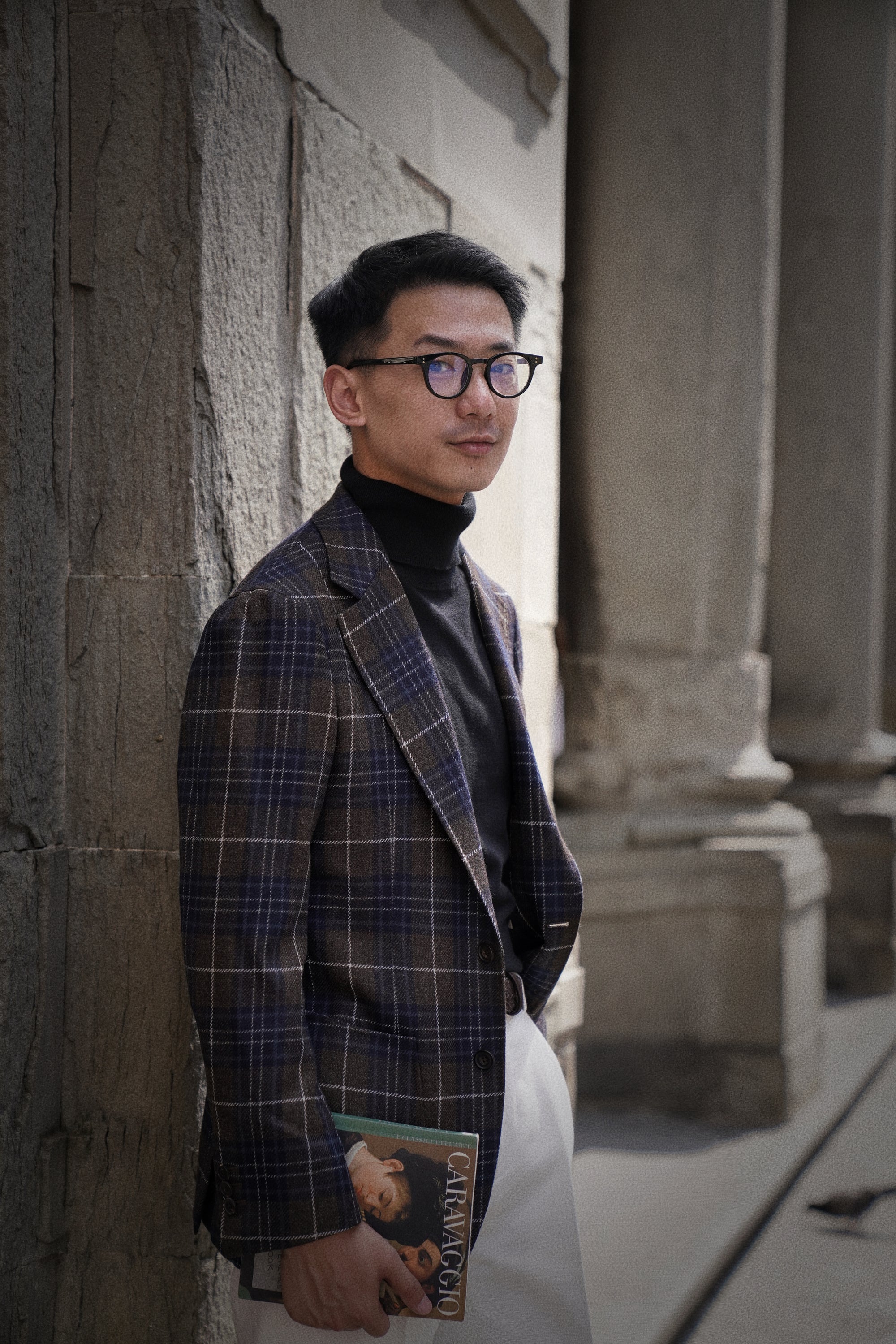 MTO Taupe Plaid Tweed Jacket #34