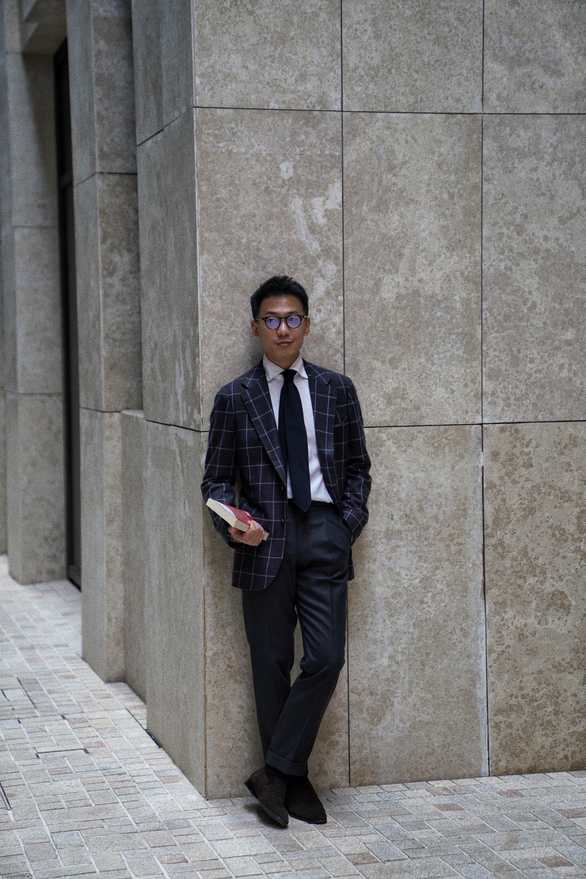 Lavender Grey Windowpane Jacket #42