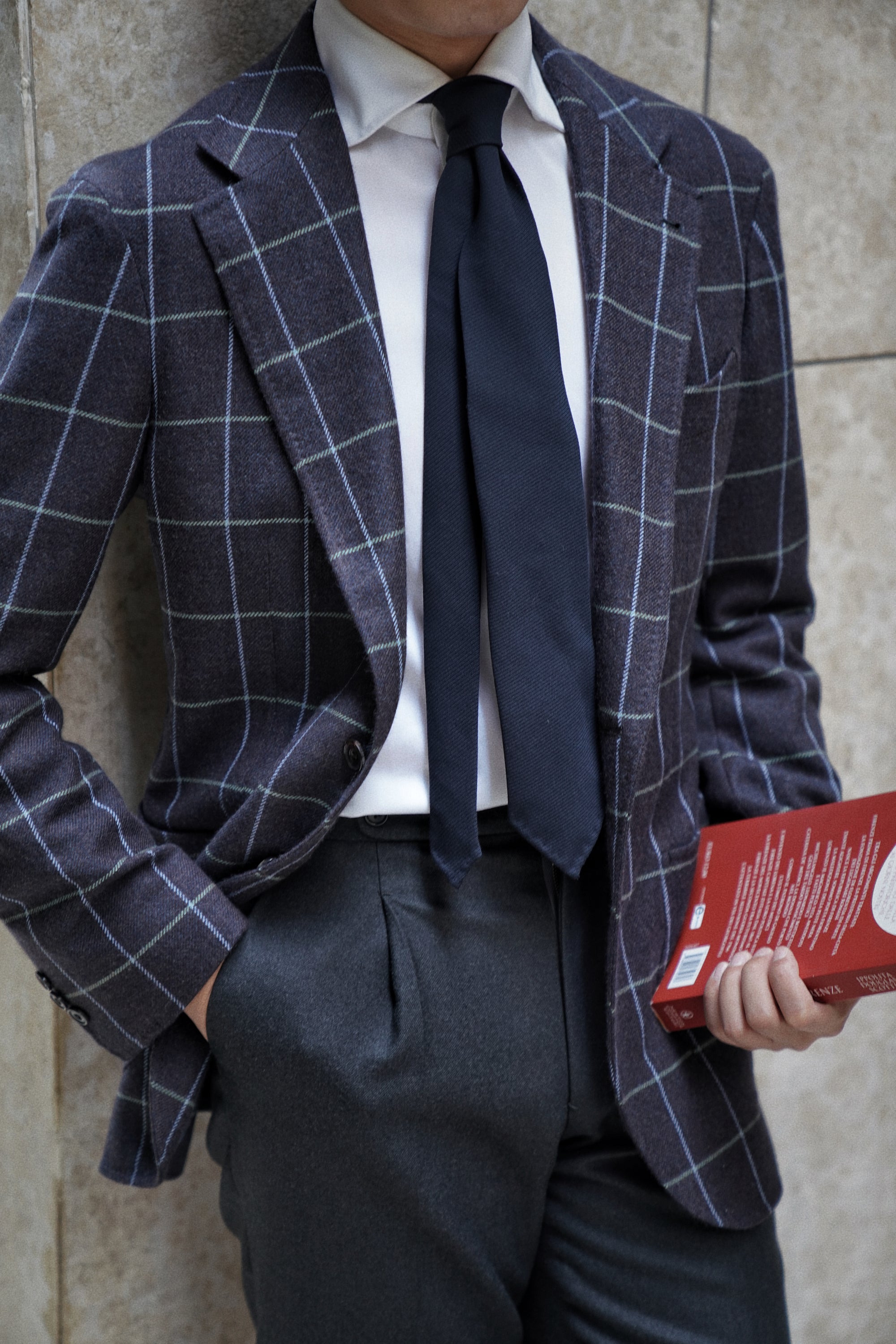 Lavender Grey Windowpane Jacket #42