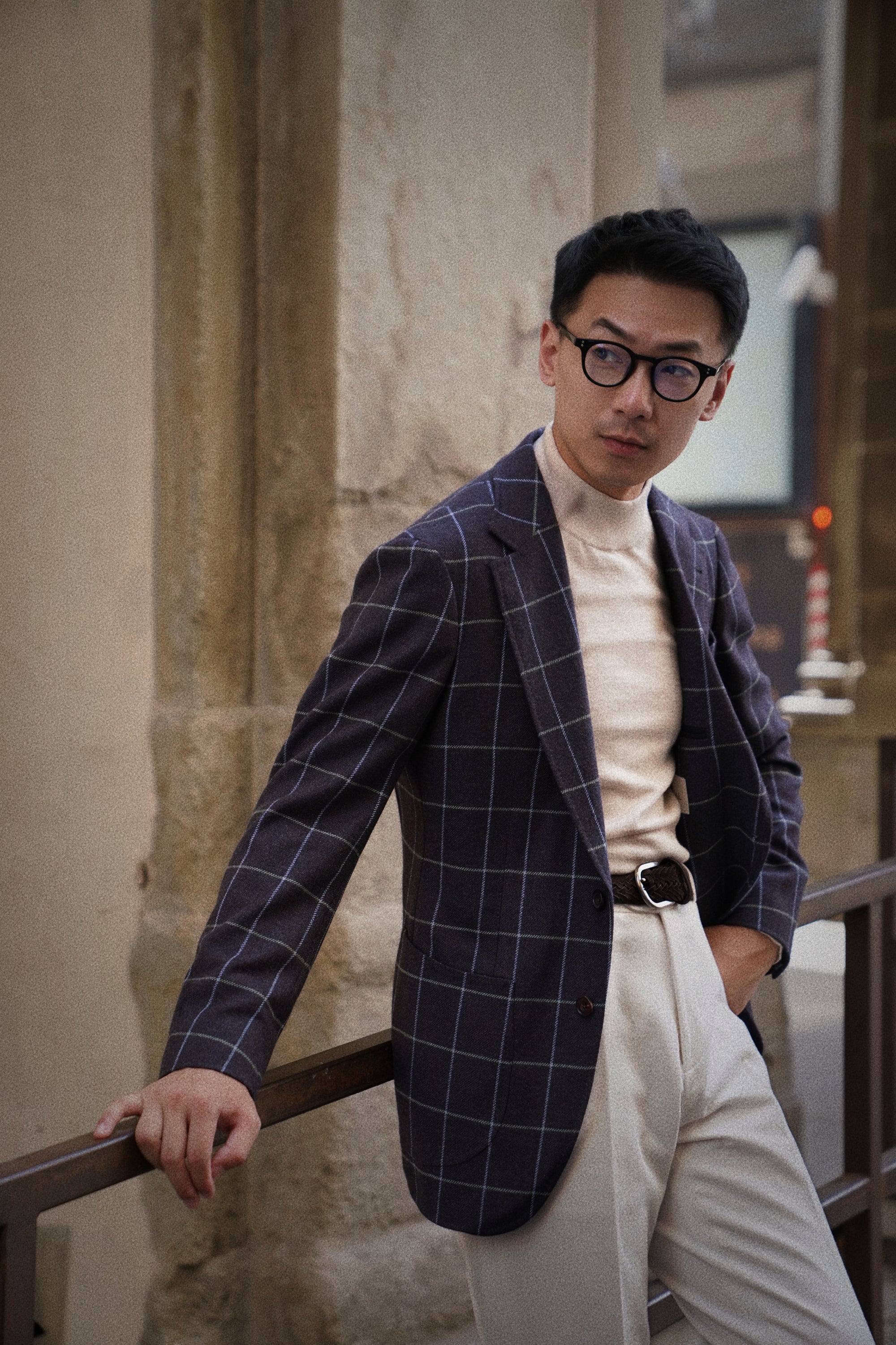 Lavender Grey Windowpane Jacket #42