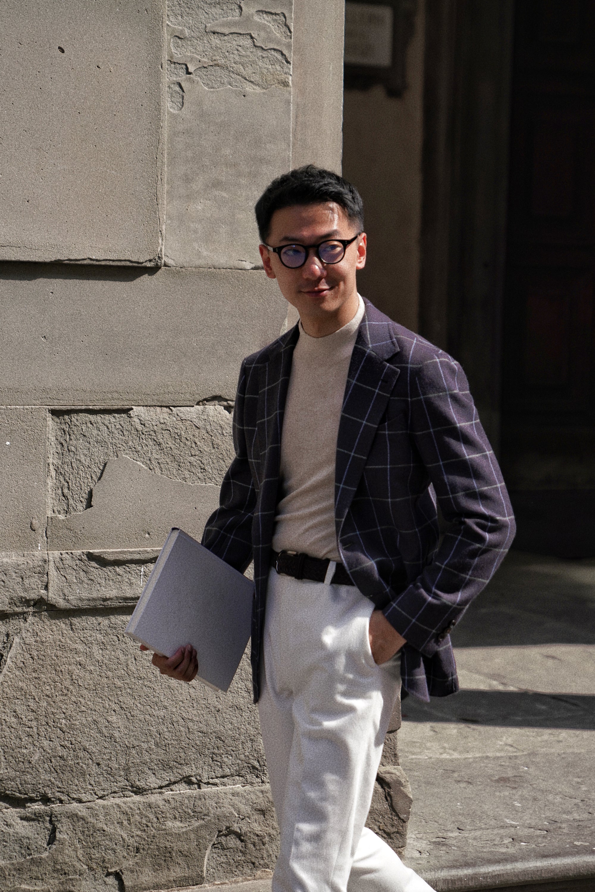 Lavender Grey Windowpane Jacket #42