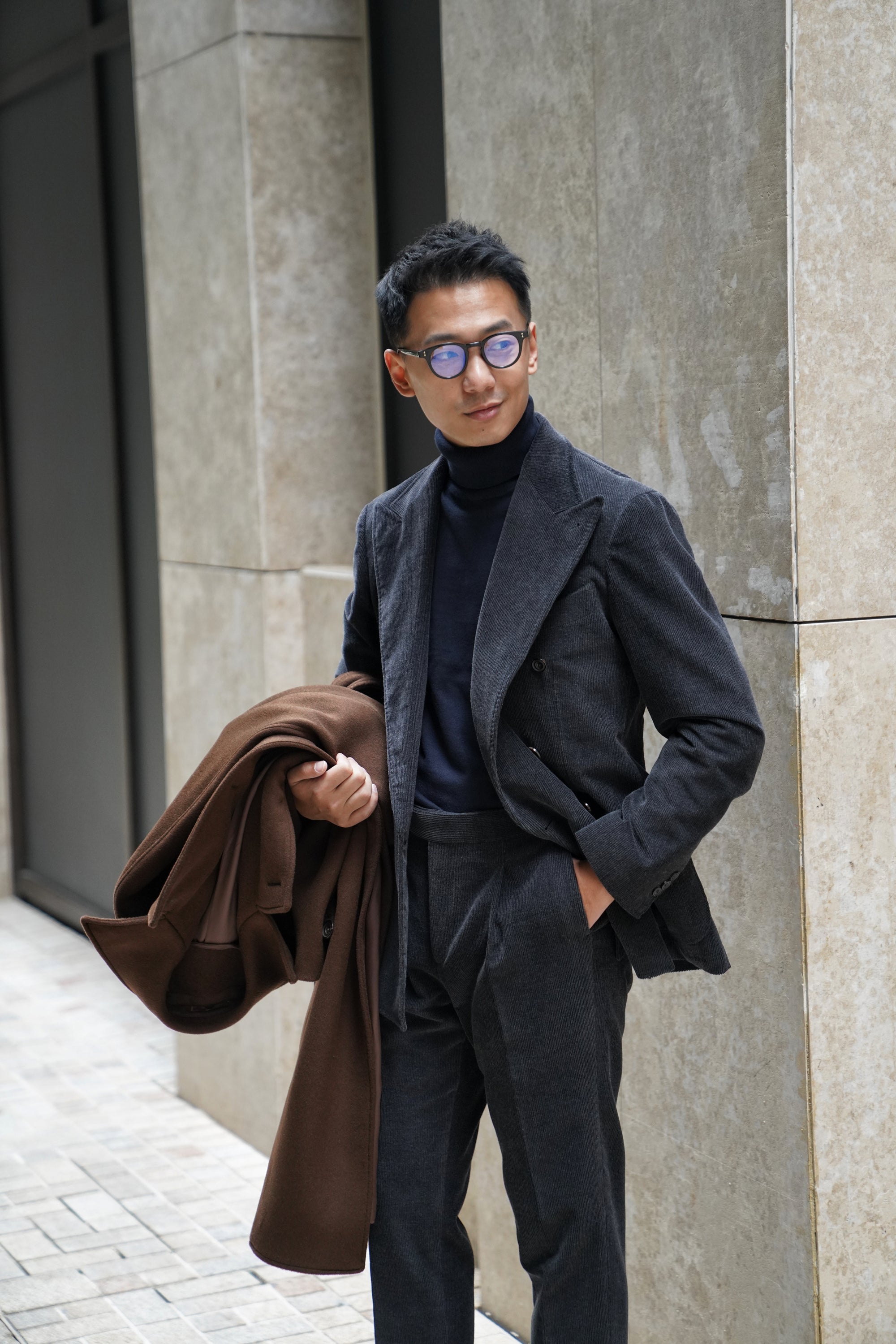 MTO Charcoal Corduroy Suit #60