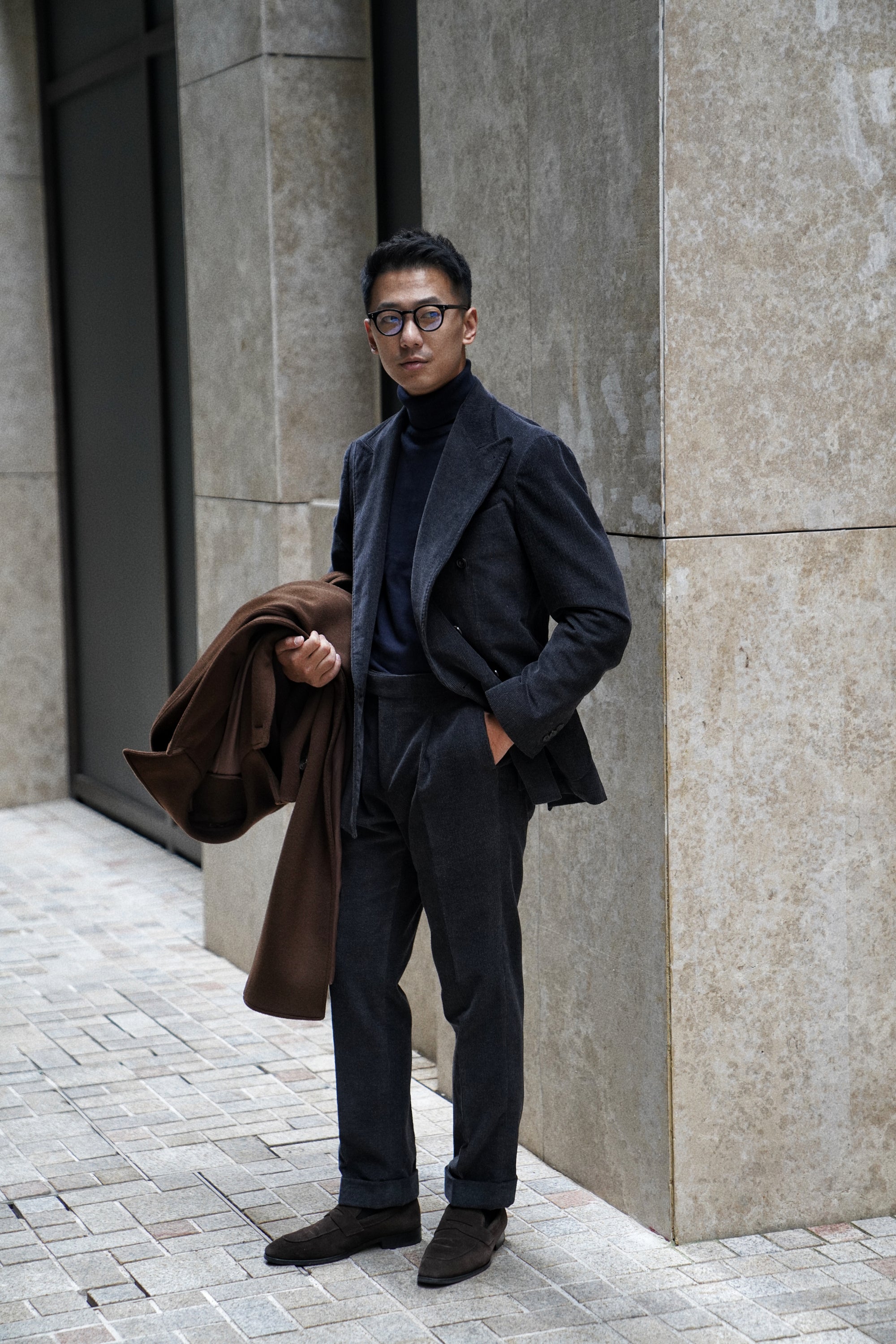 MTO Charcoal Corduroy Suit #60
