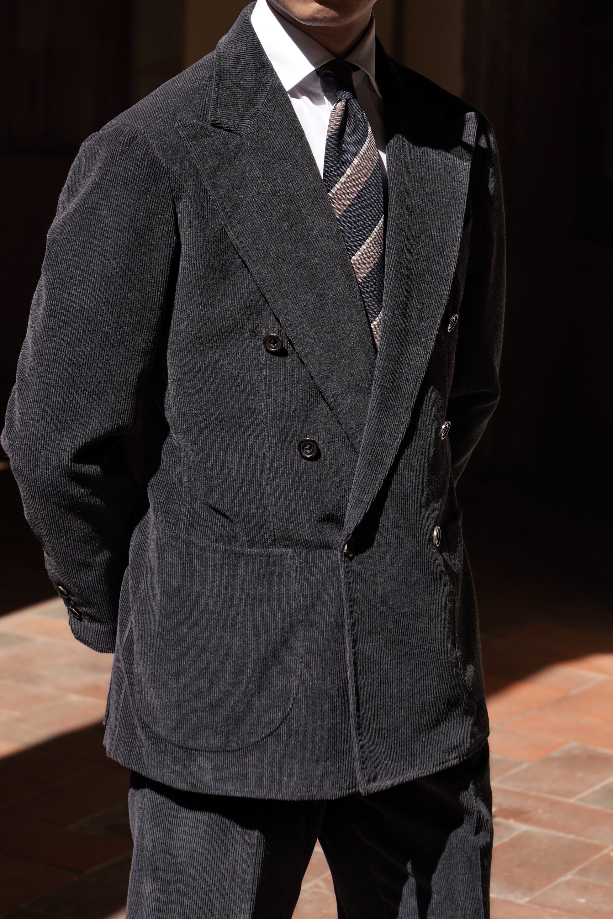 MTO Charcoal Corduroy Suit #60
