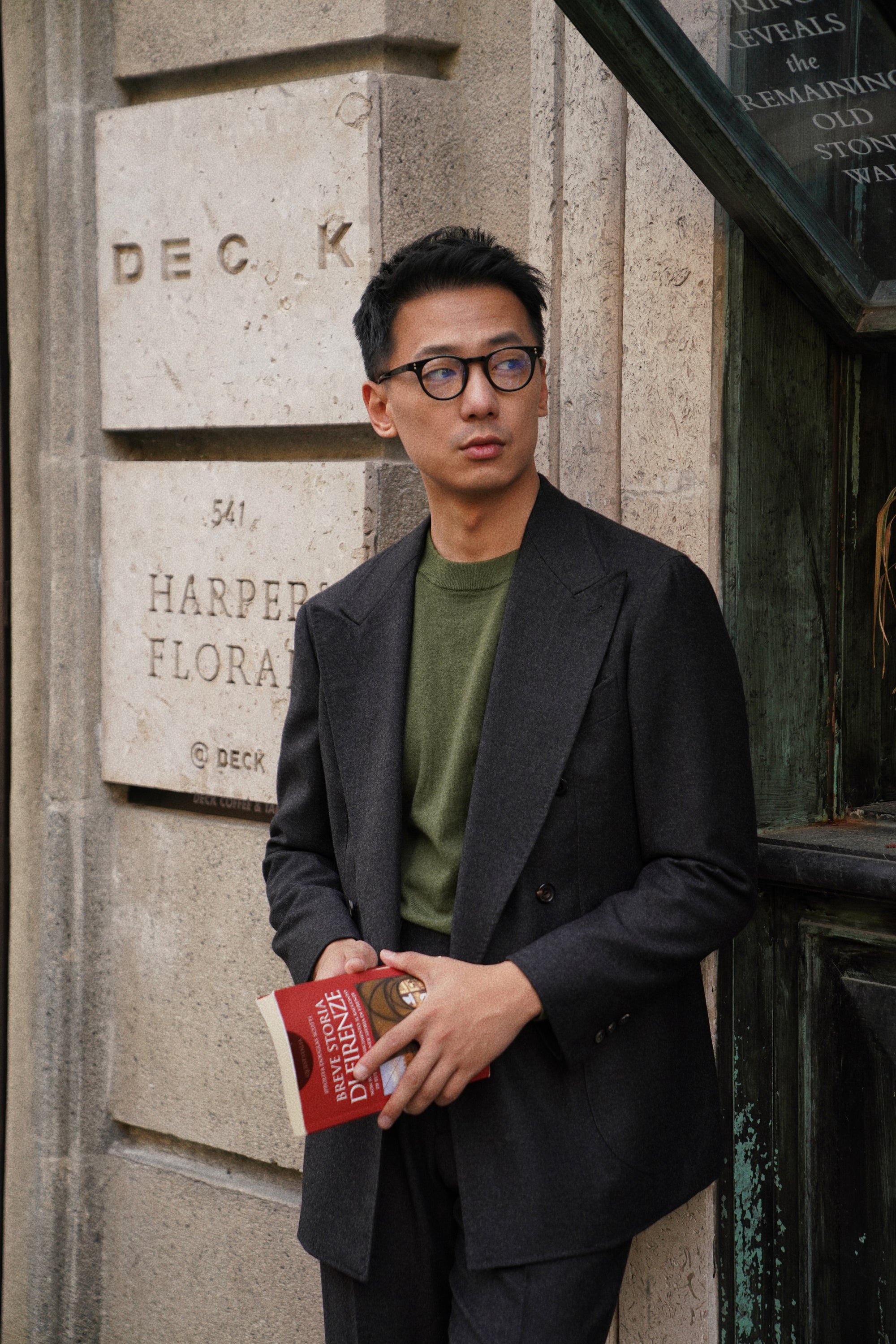 Olive Long Sleeve Crew Neck Jumper