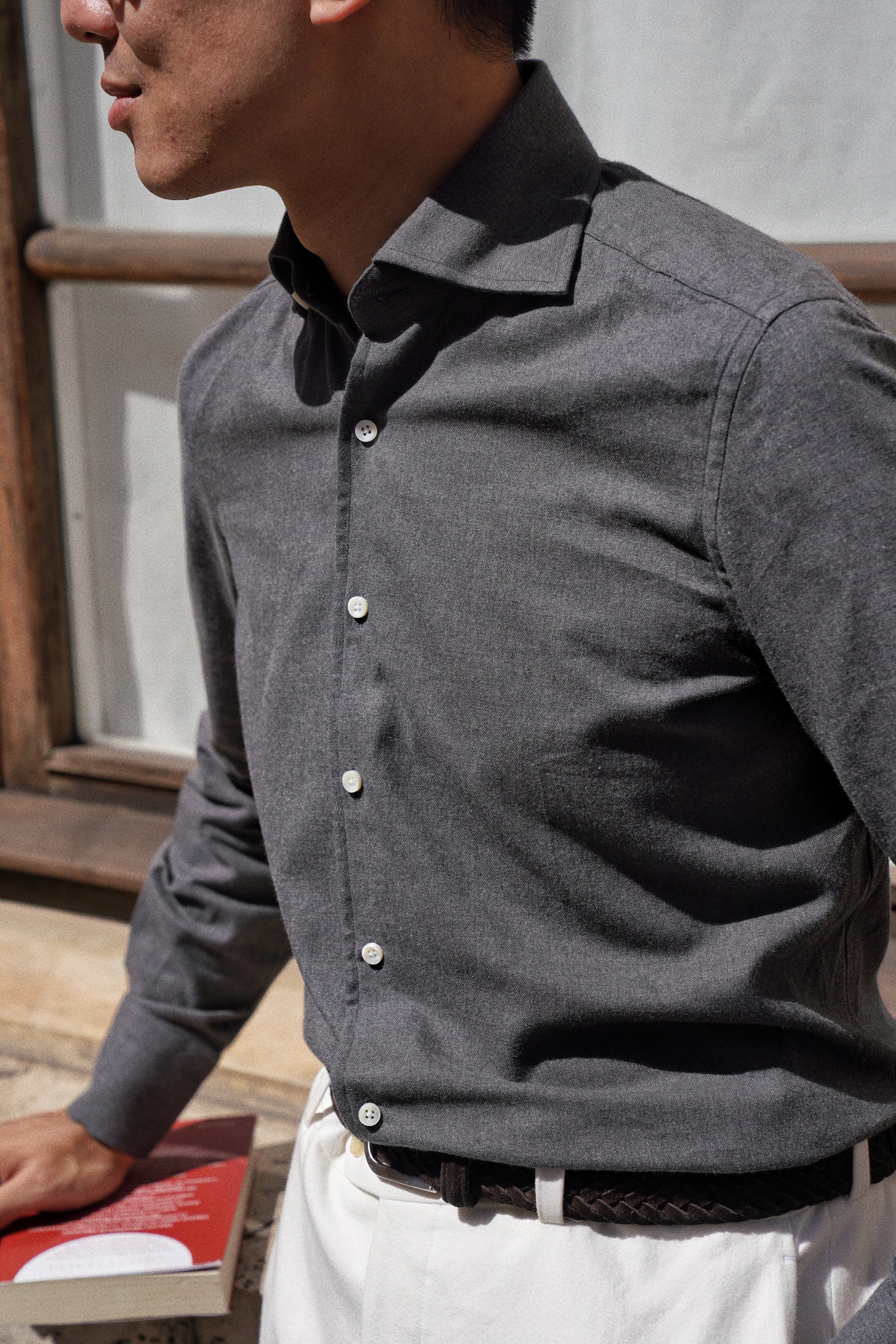 MTO Charcoal Flannel Shirt