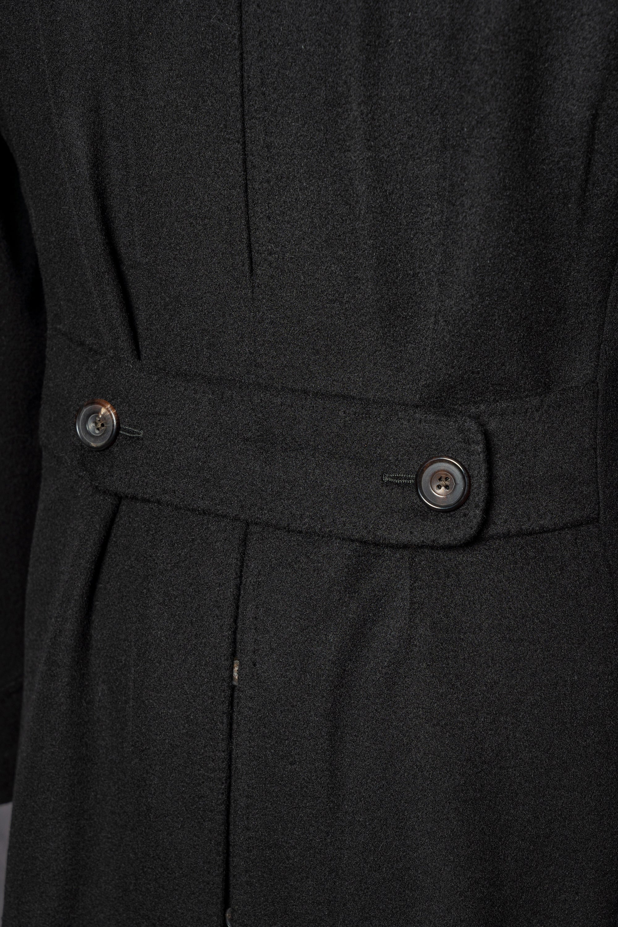 Black Wool Polo Coat