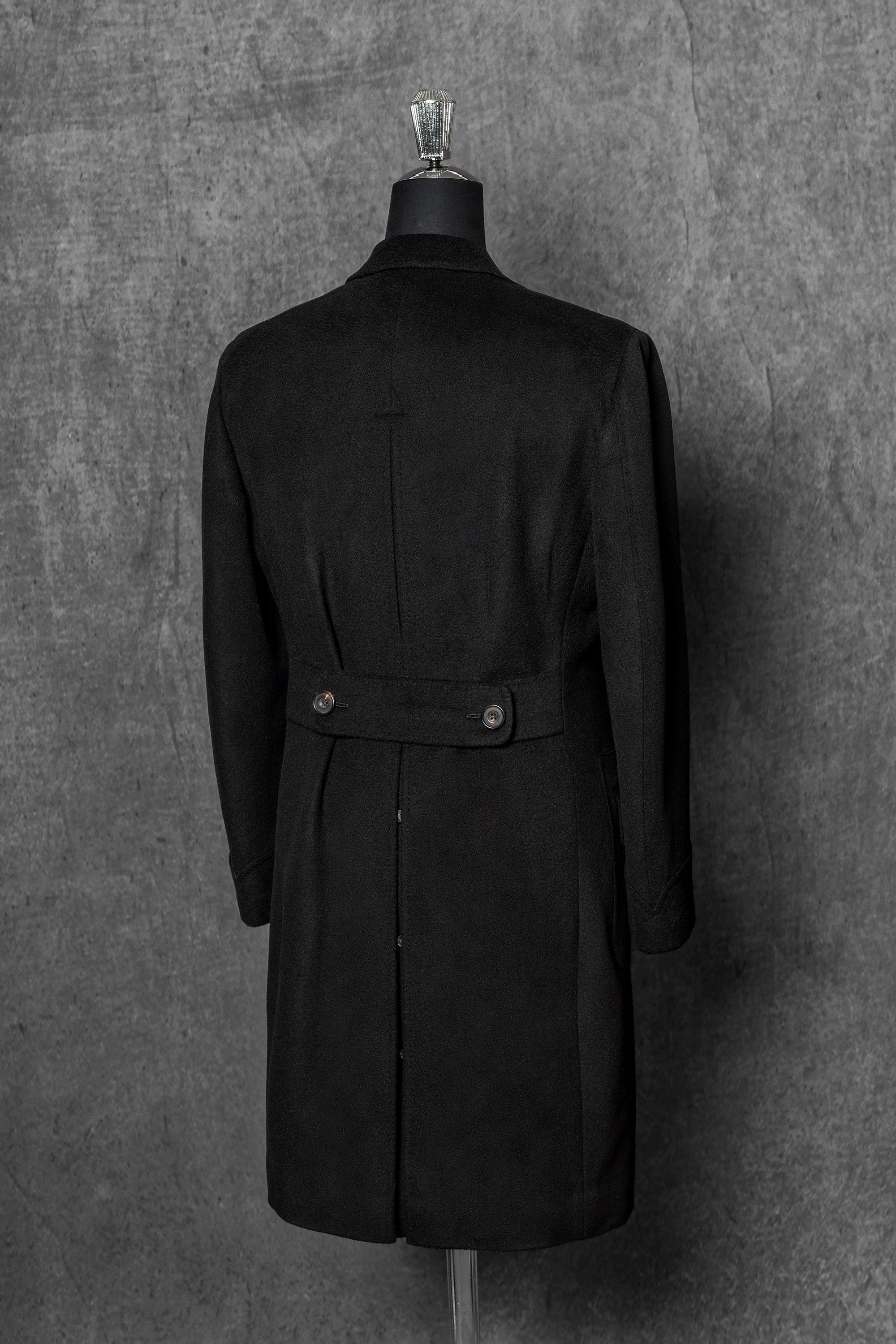 Black Wool Polo Coat
