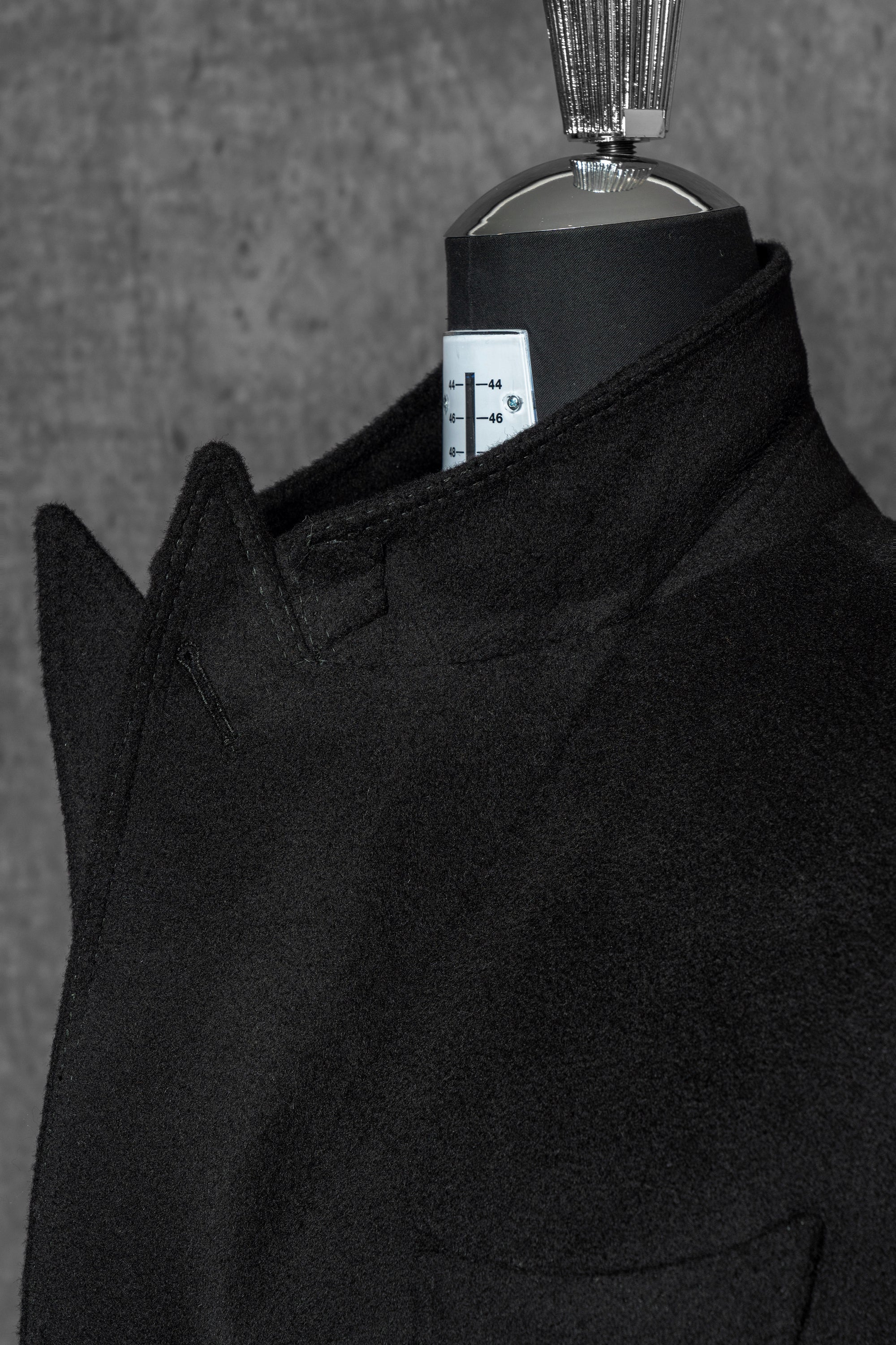 Black Wool Polo Coat