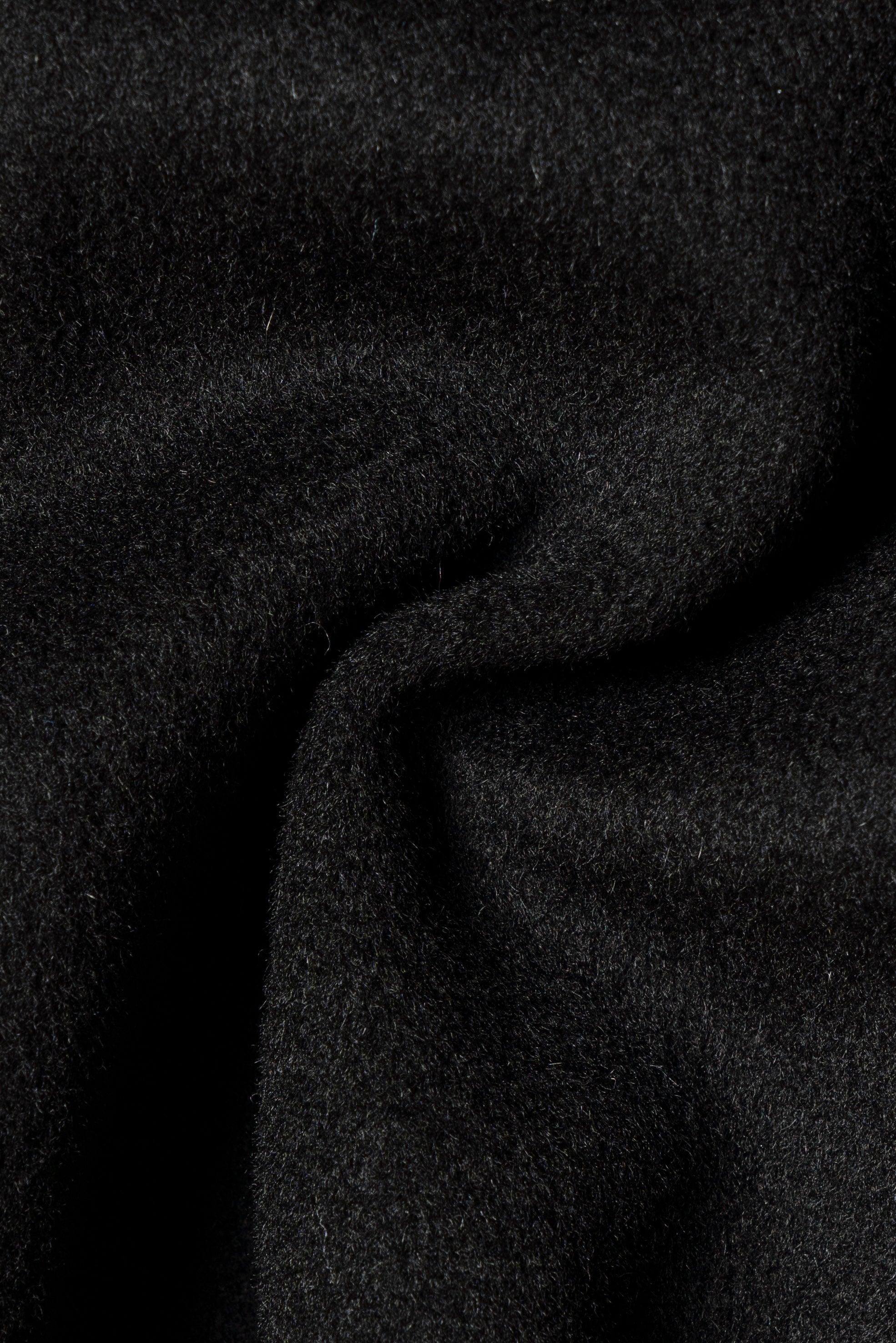Black Wool Polo Coat