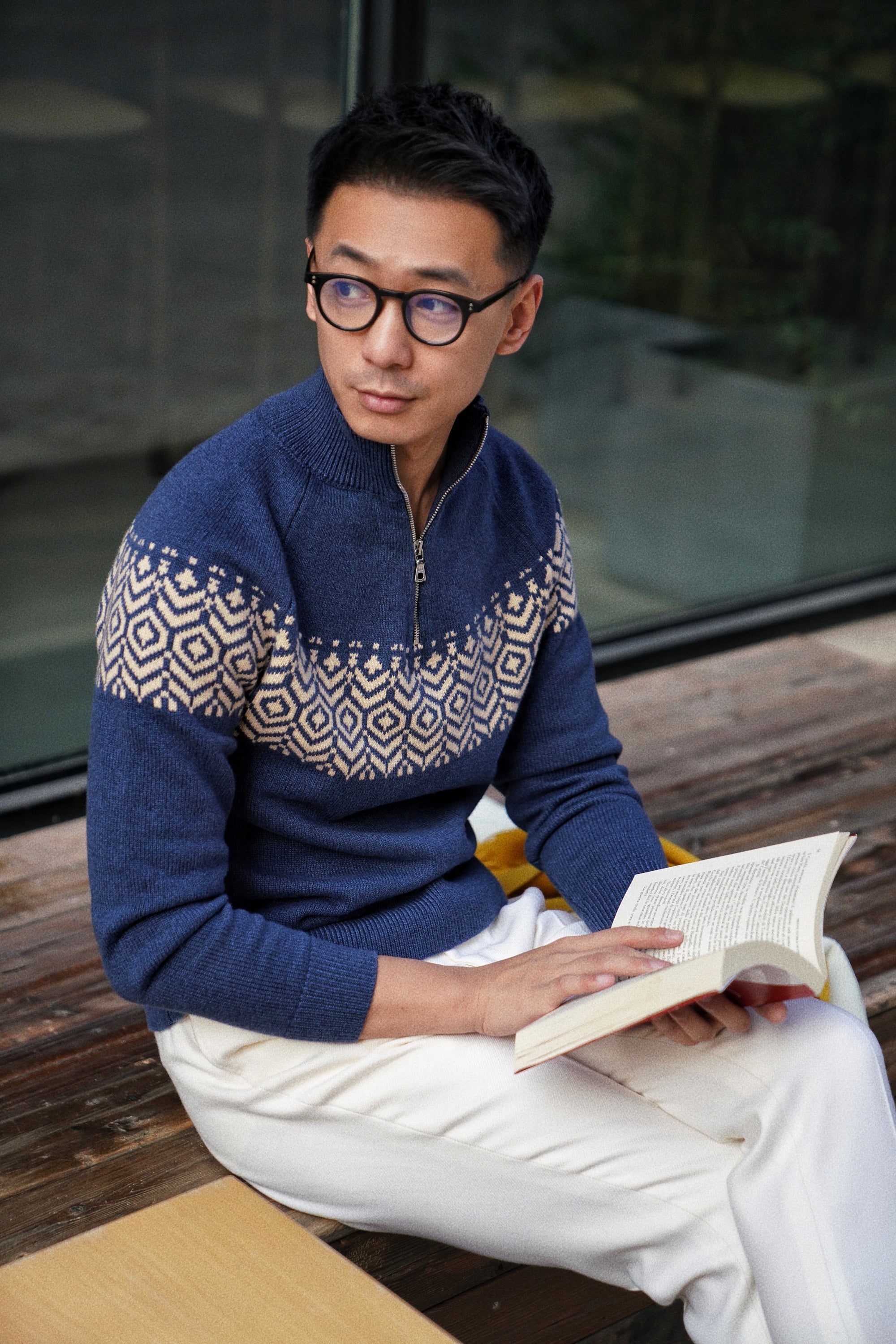 Fair Isle Half Zip Jumper