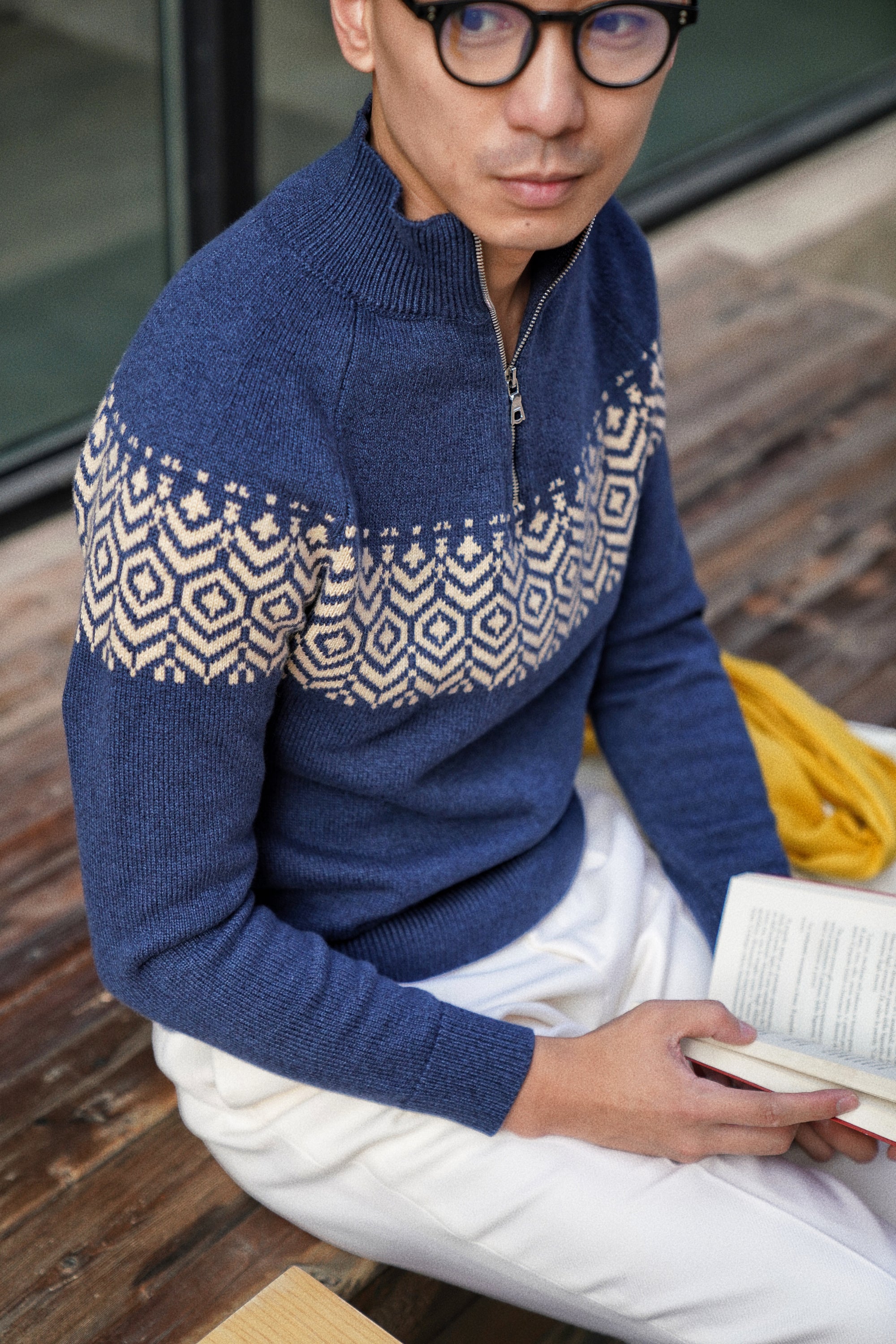 Fair Isle Half Zip Jumper