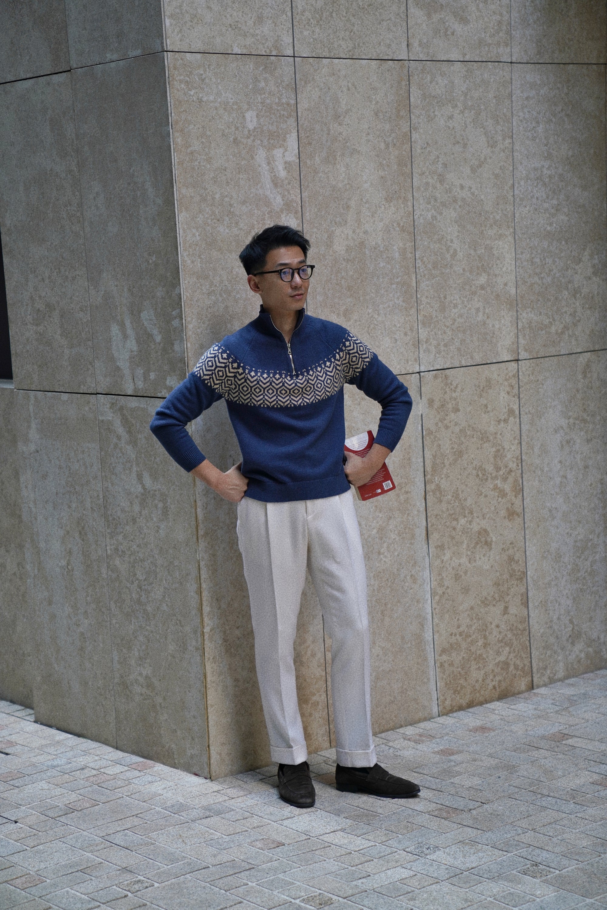 Fair Isle Half Zip Jumper