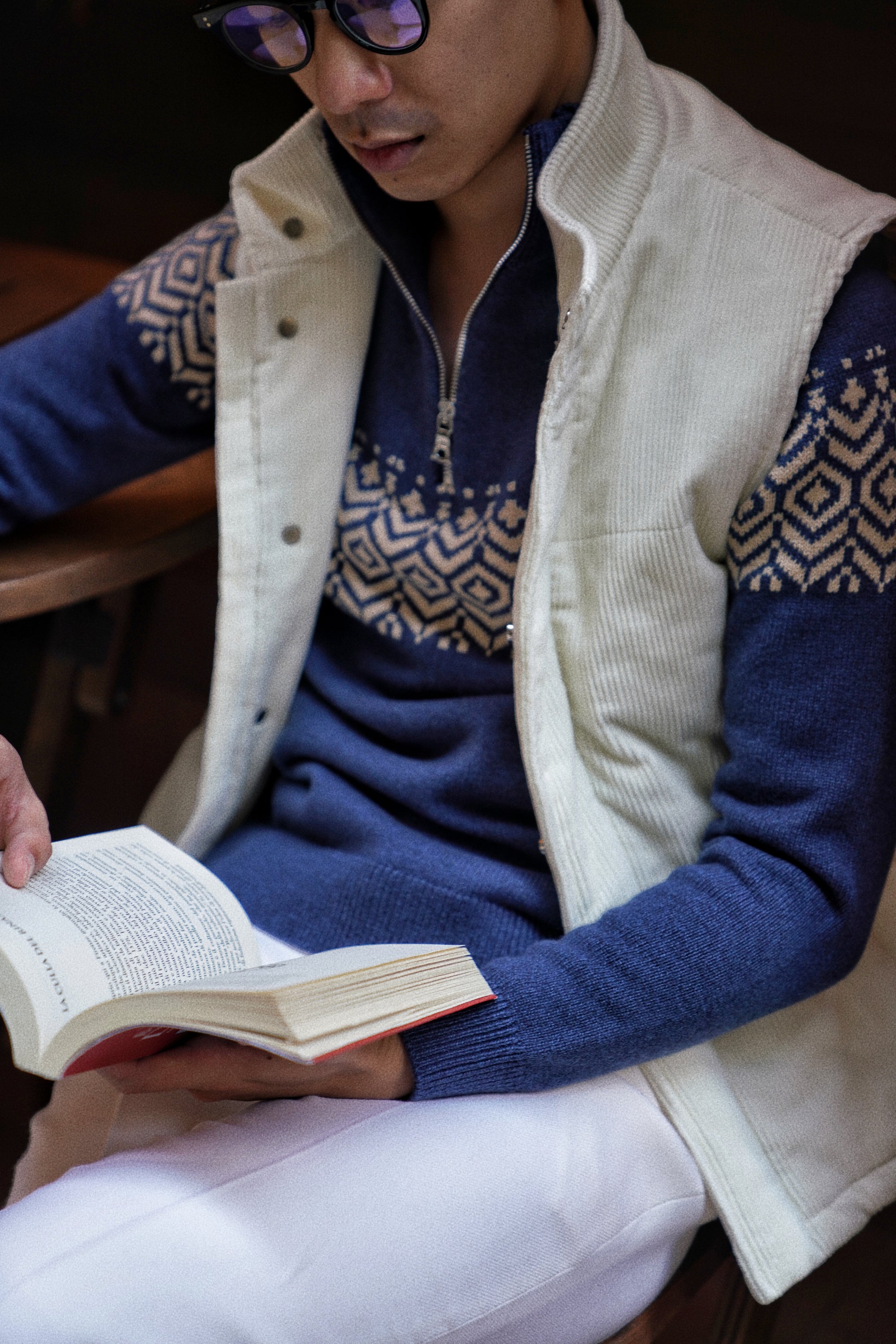 Fair Isle Half Zip Jumper