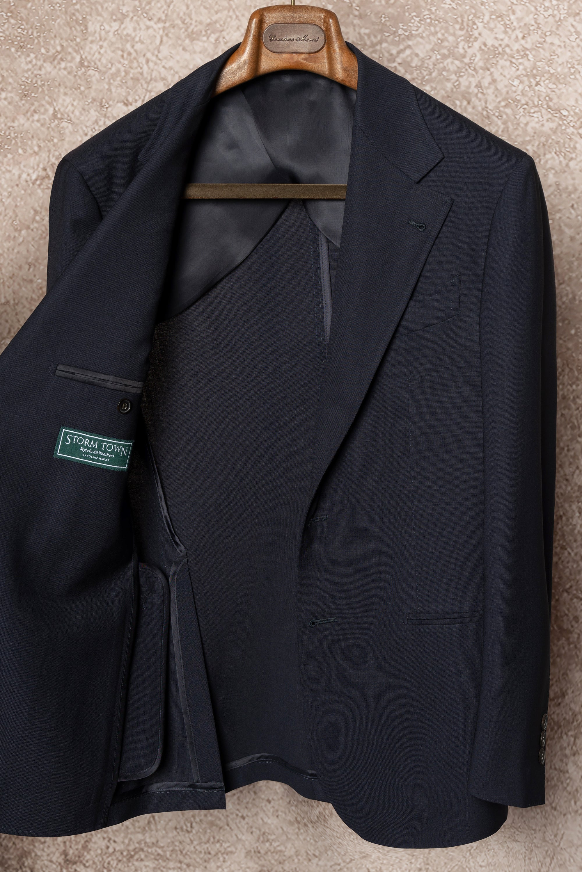 Navy High Twist Suit #148