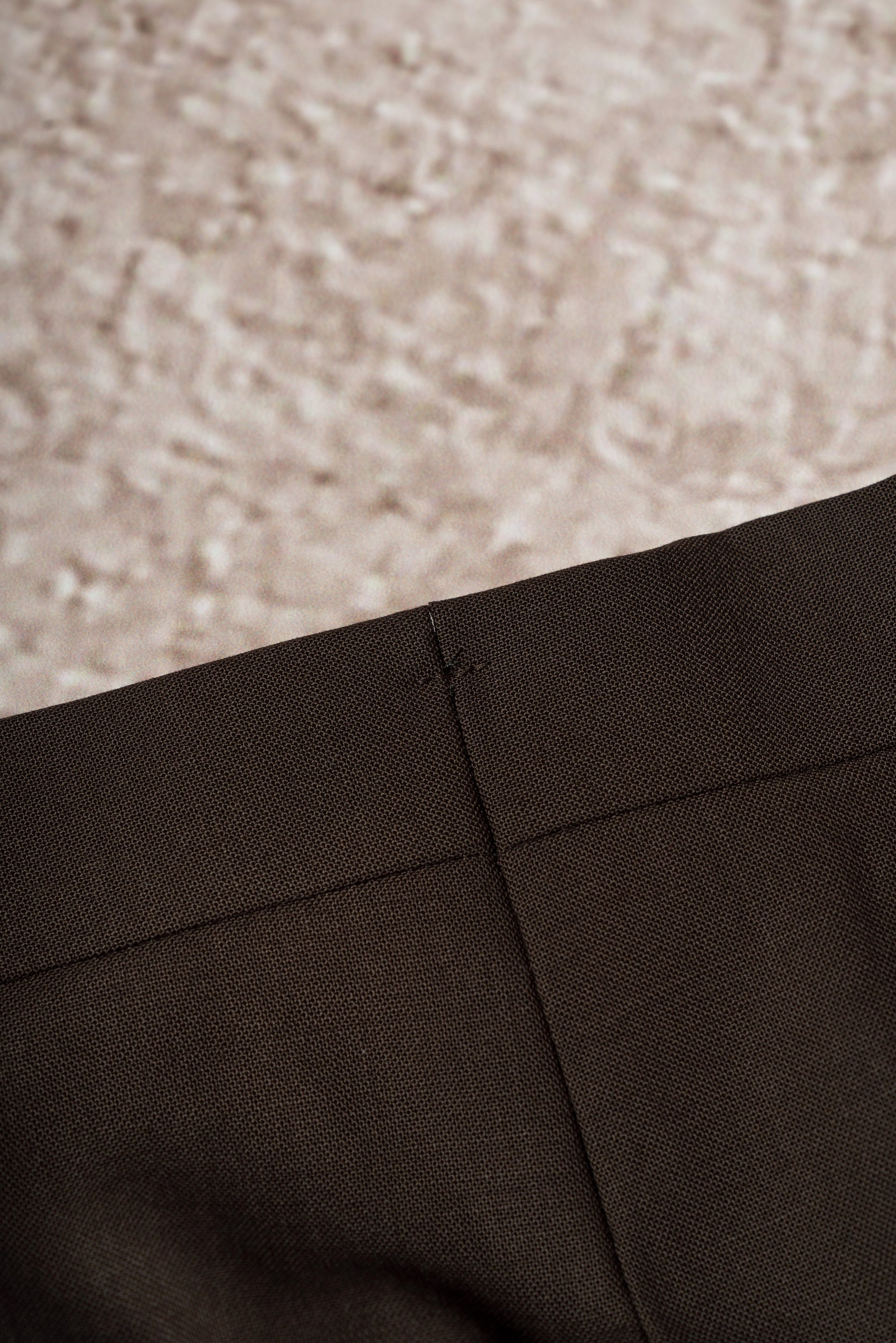 Chocolate High Twist Wool Trousers #146