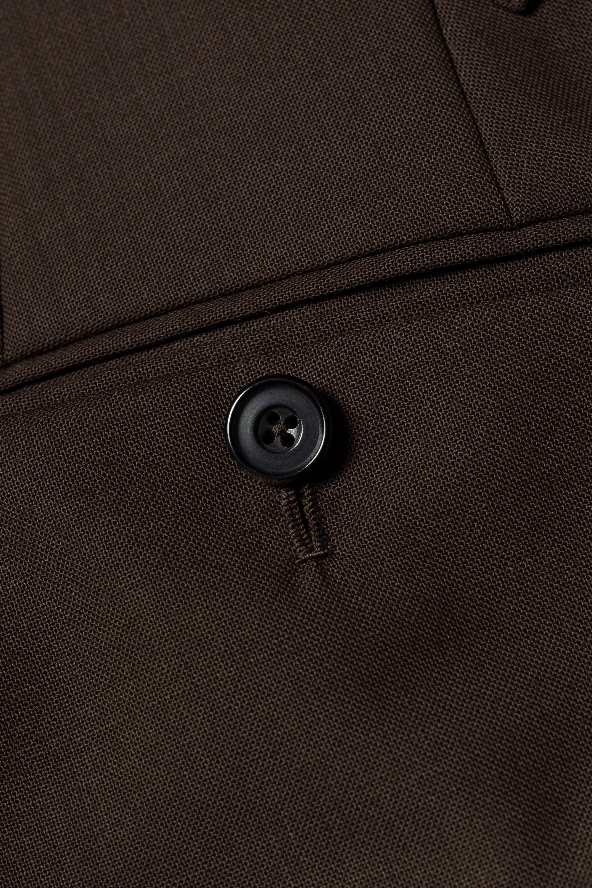 Chocolate High Twist Wool Trousers #146