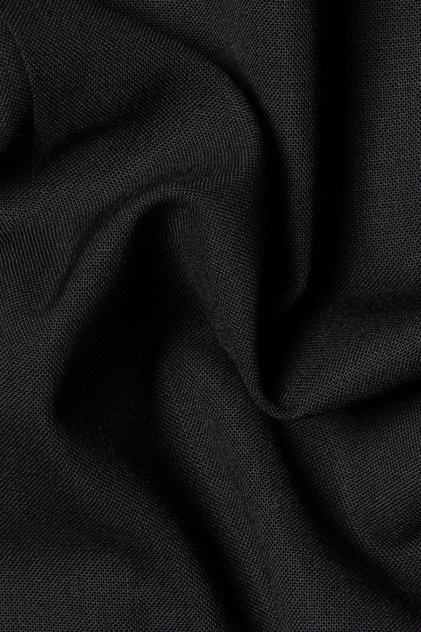 Black High Twist Wool Suit #144