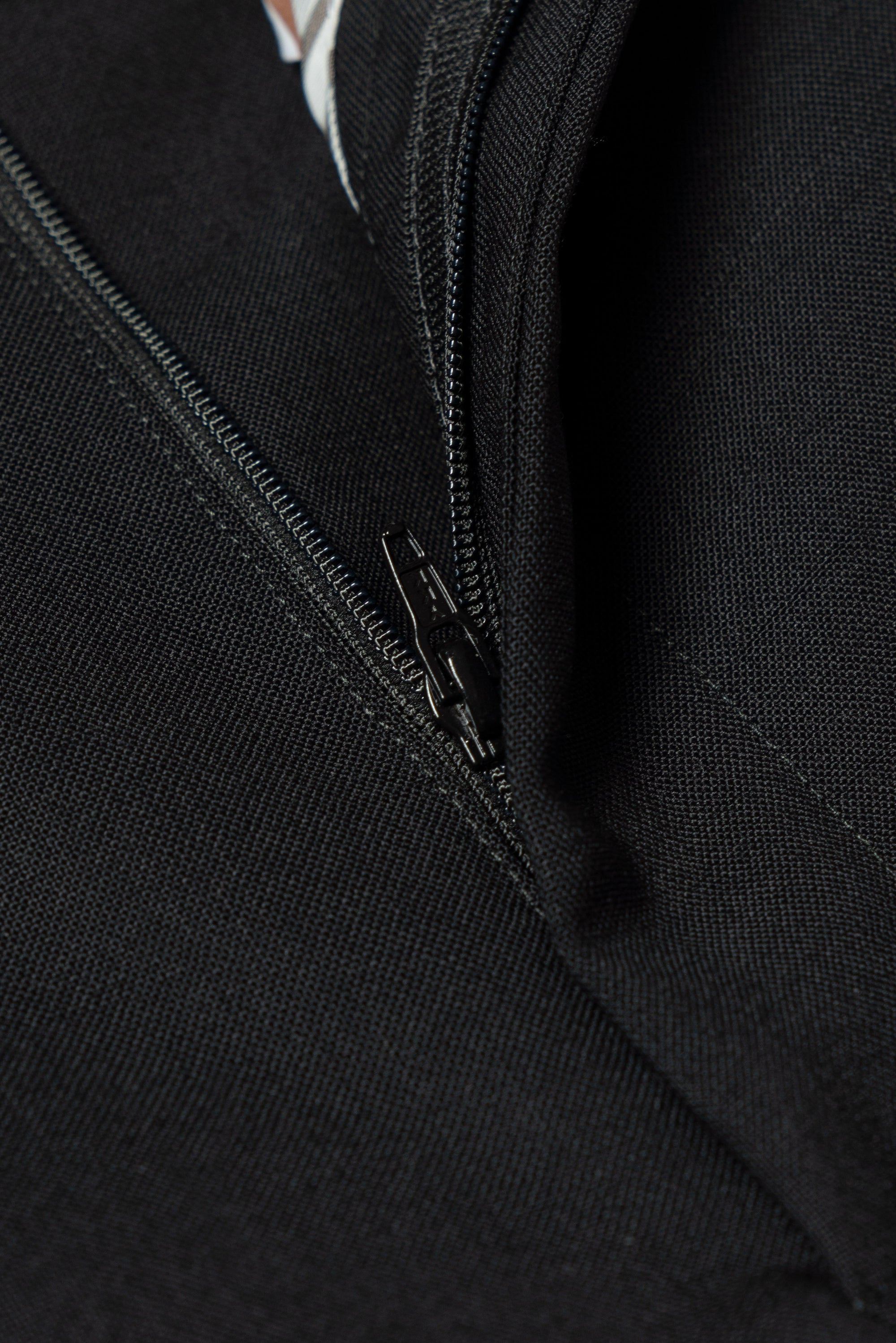 Black High Twist Wool Suit #144