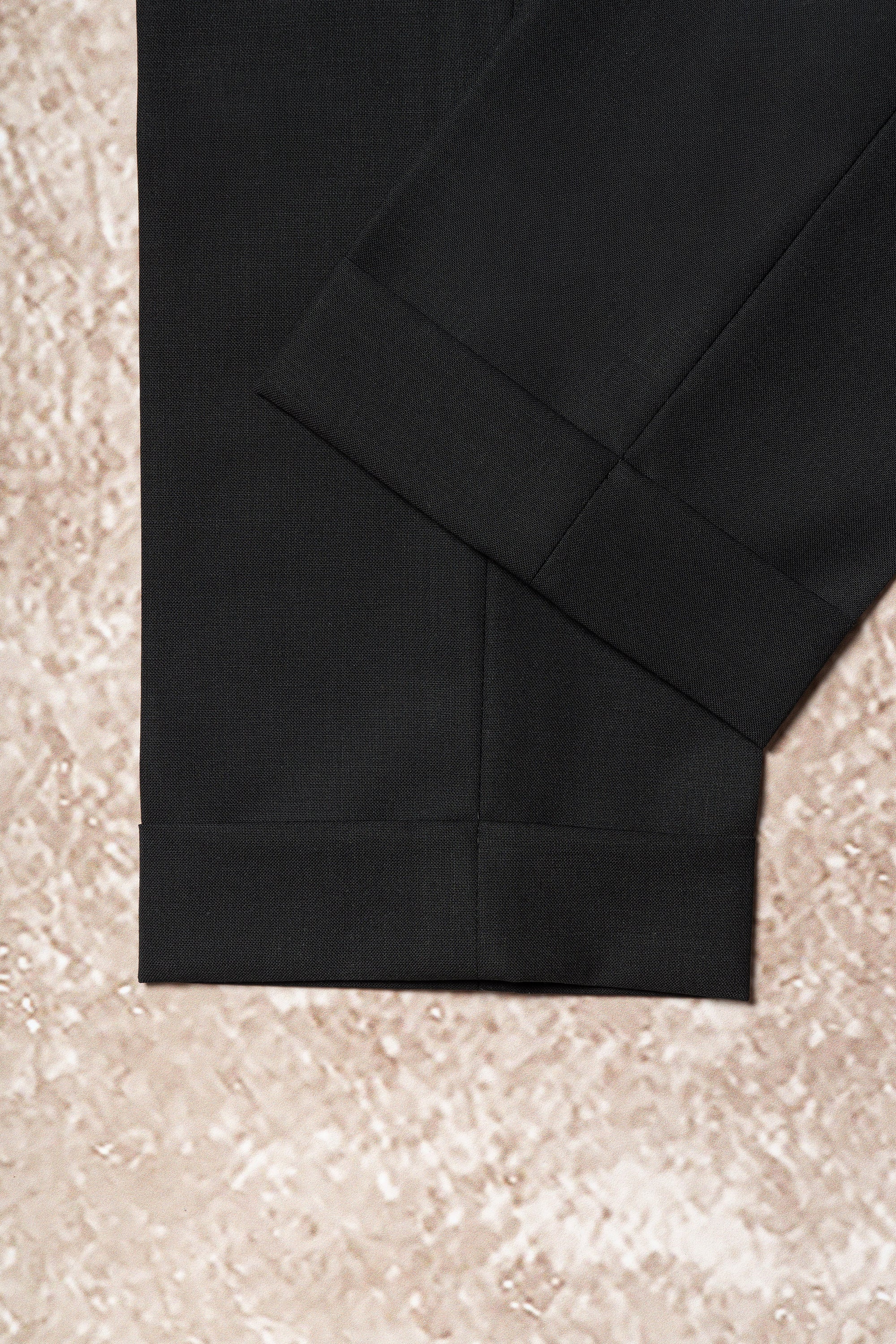 Black High Twist Wool Trousers #144